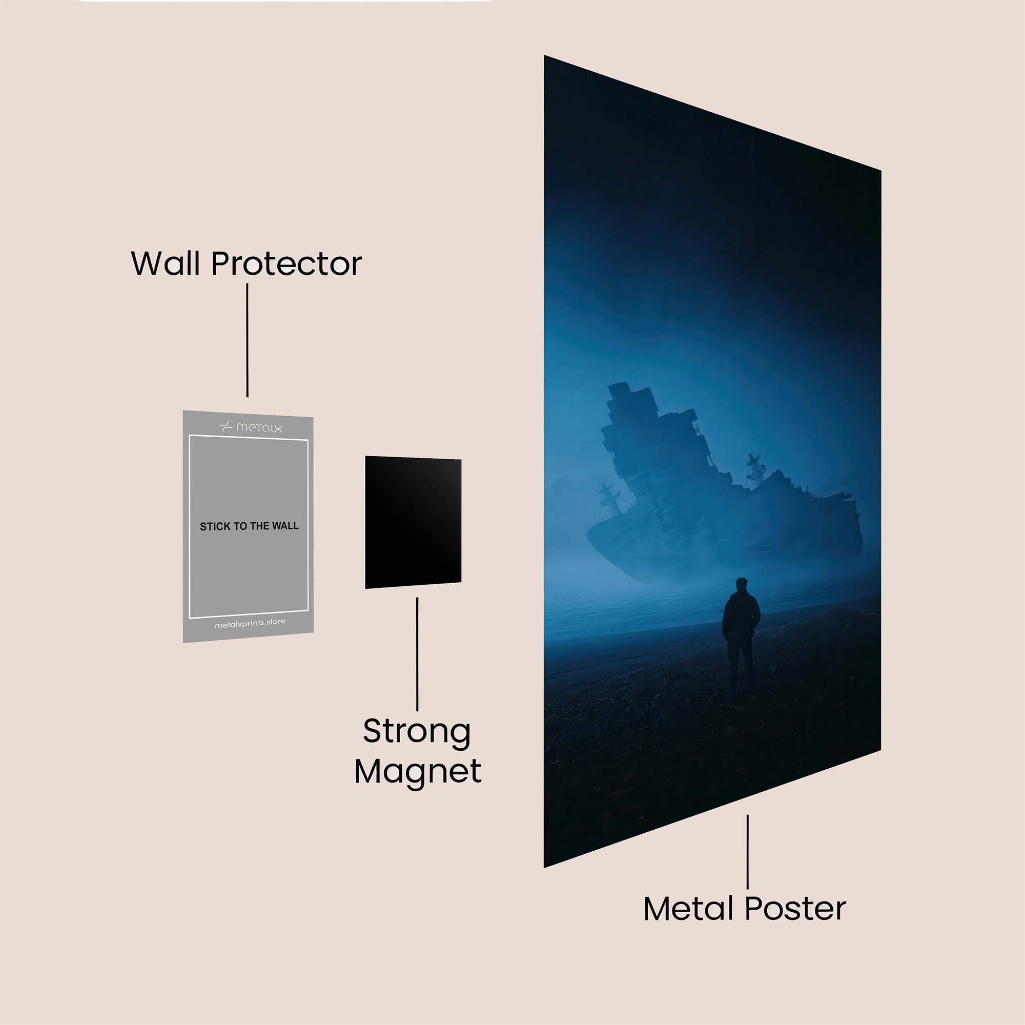 Wrecked Solitude Safe Wall Magnetic / M