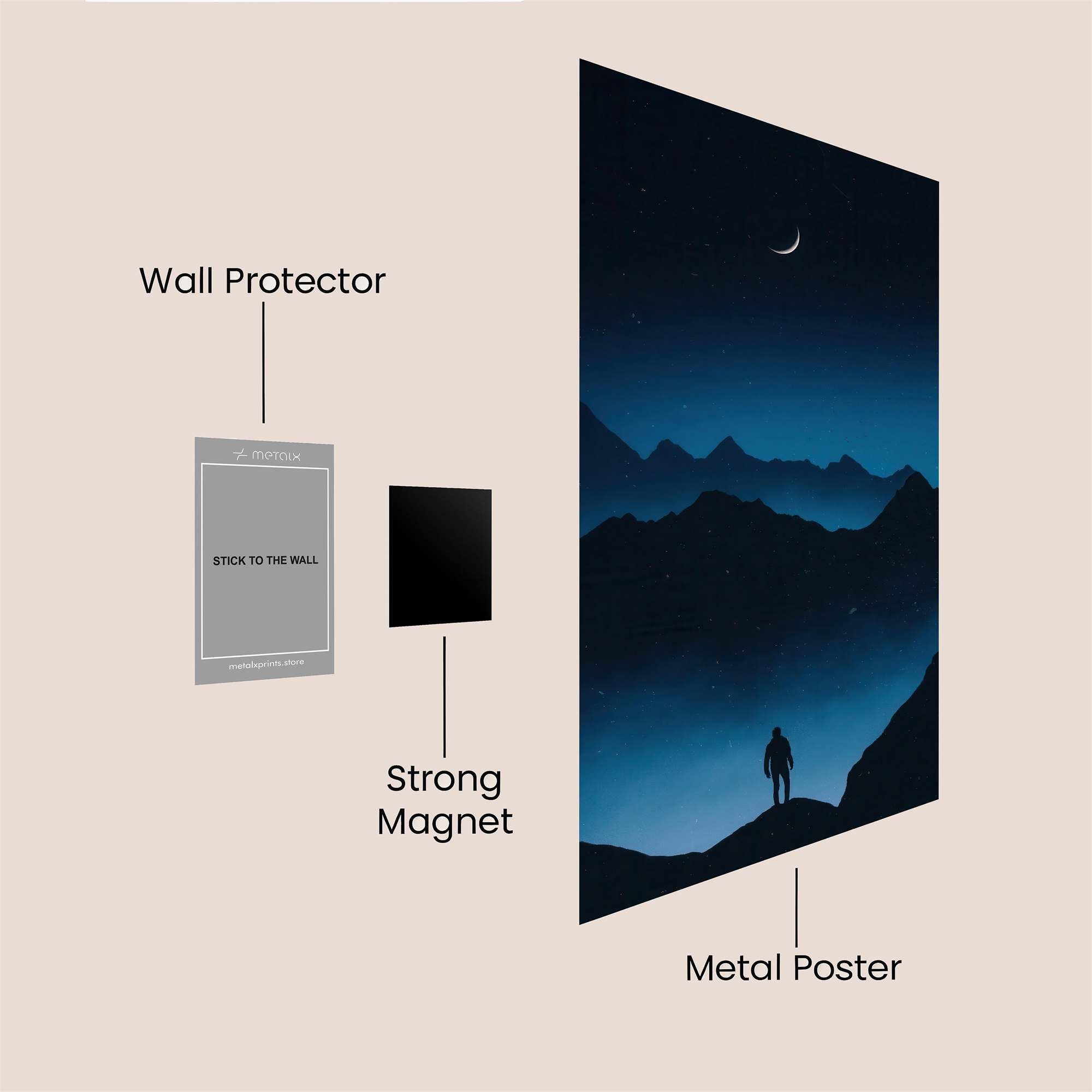 Lone Tranquility Safe Wall Magnetic / M