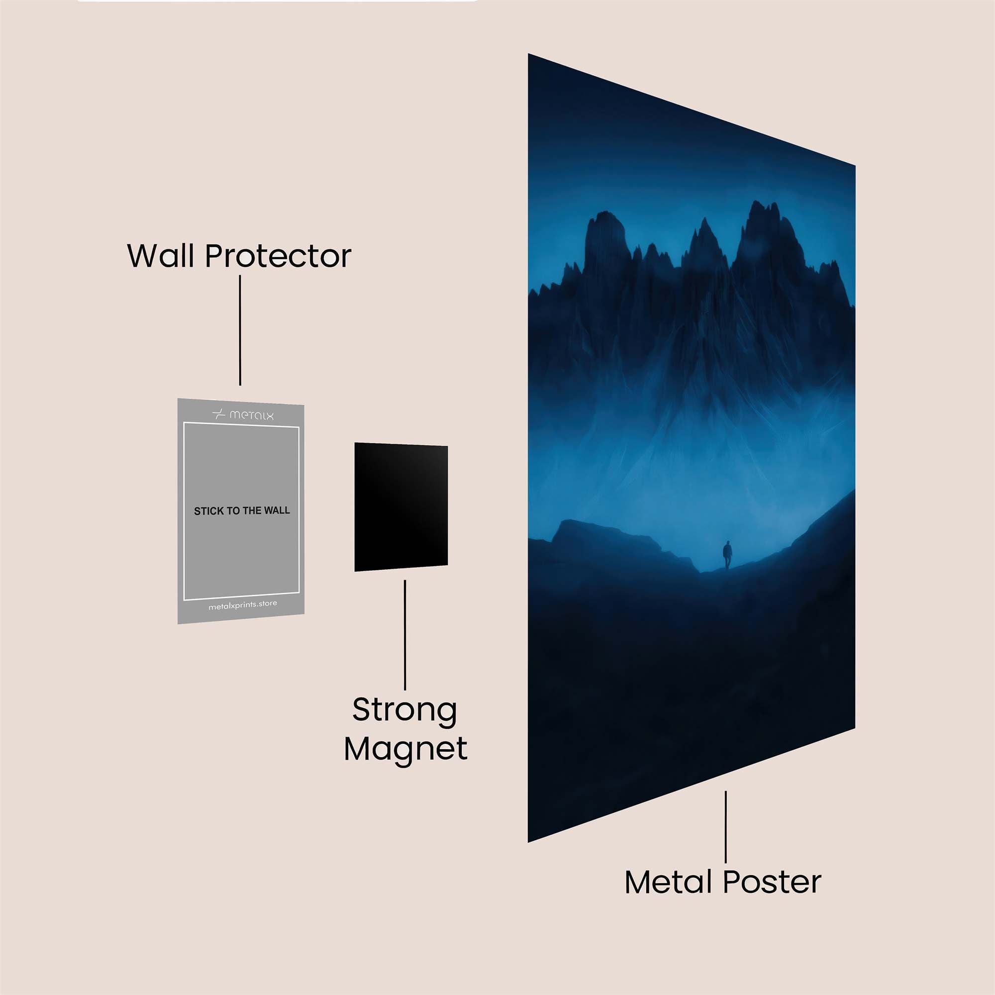 Mountain Solitude Safe Wall Magnetic / M