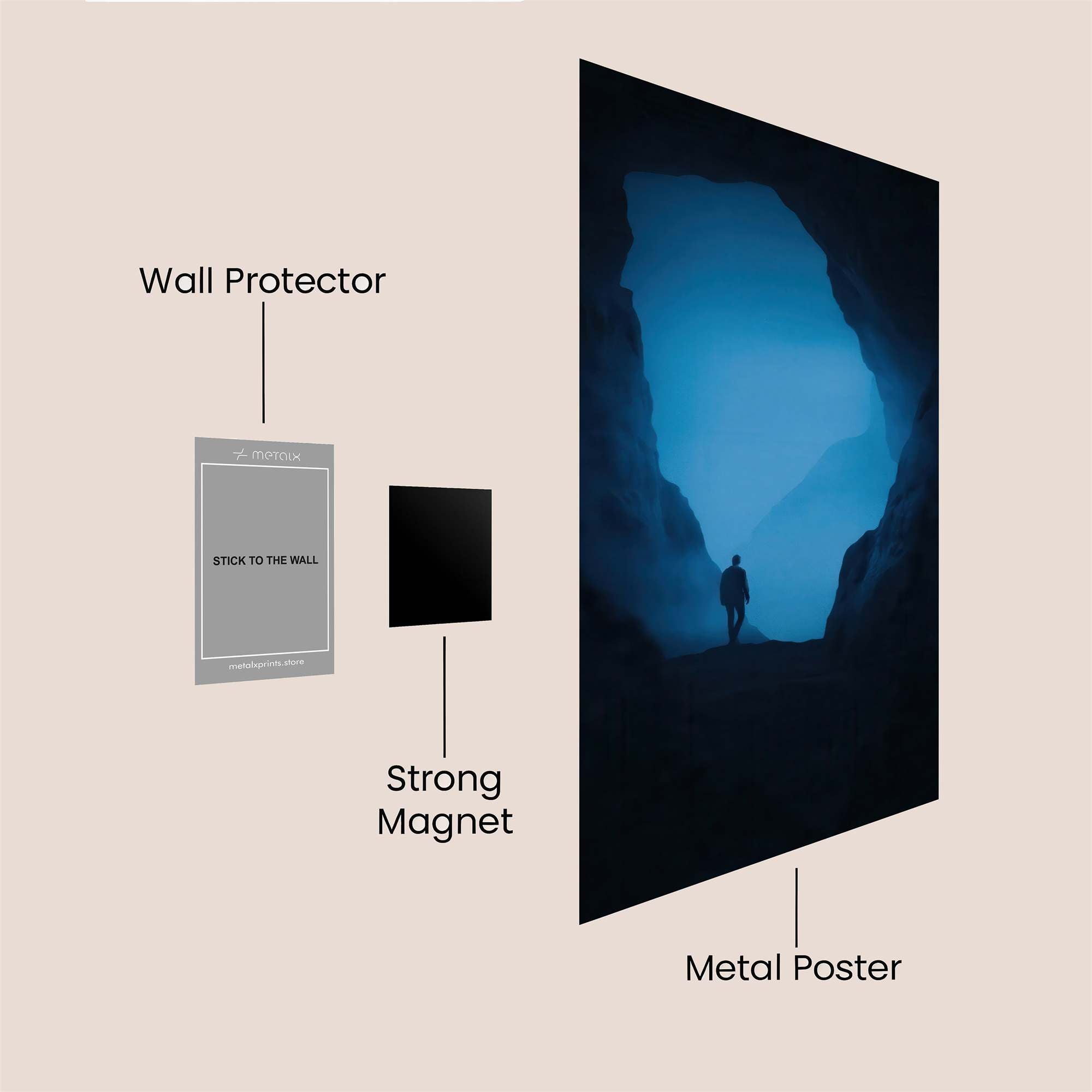 Cave Solitude Safe Wall Magnetic / M