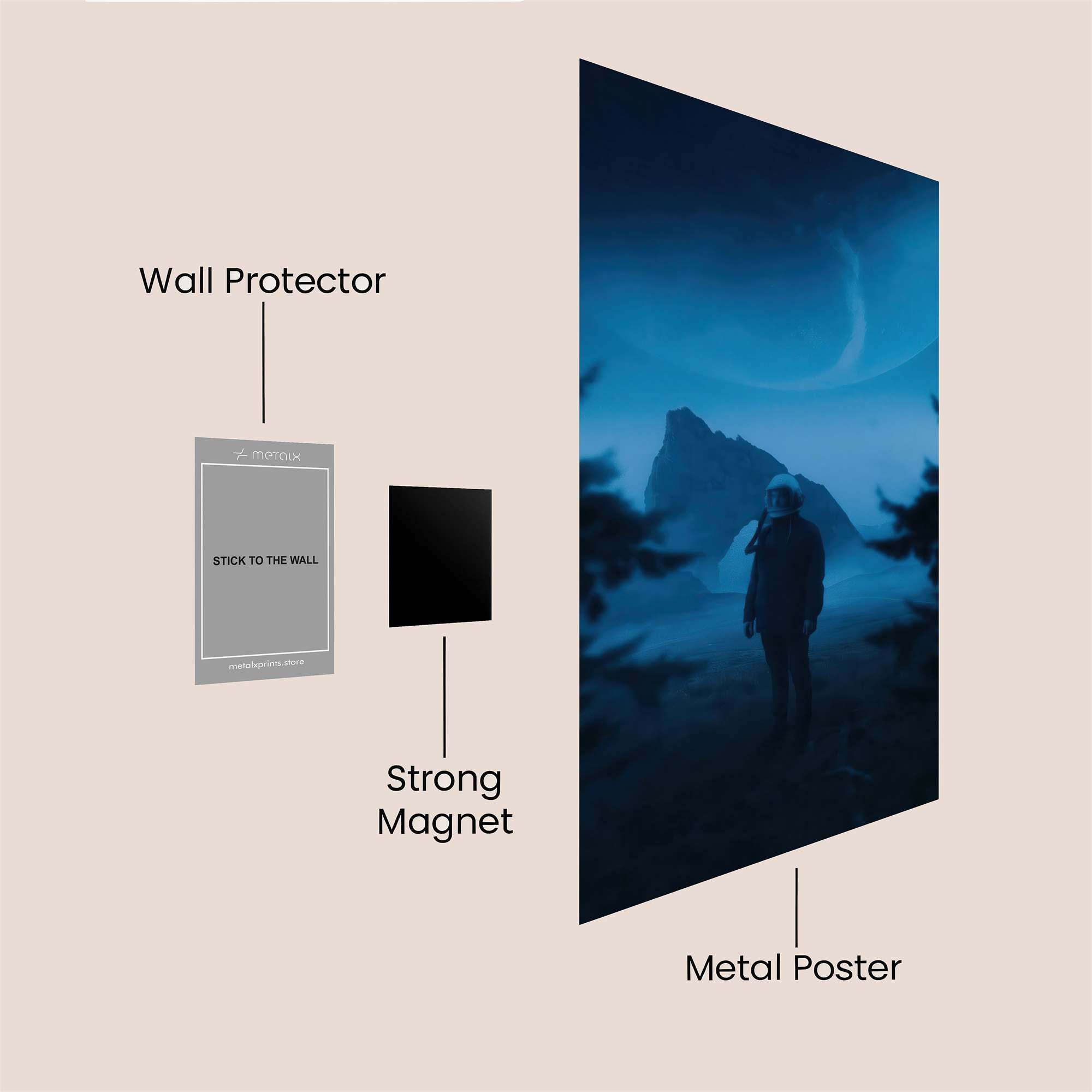 Astronaut Serene Safe Wall Magnetic / M
