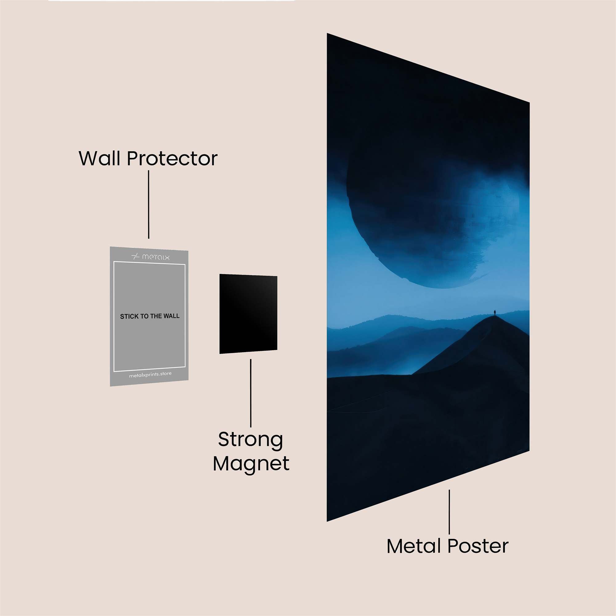 Moonlit Solitude Safe Wall Magnetic / M