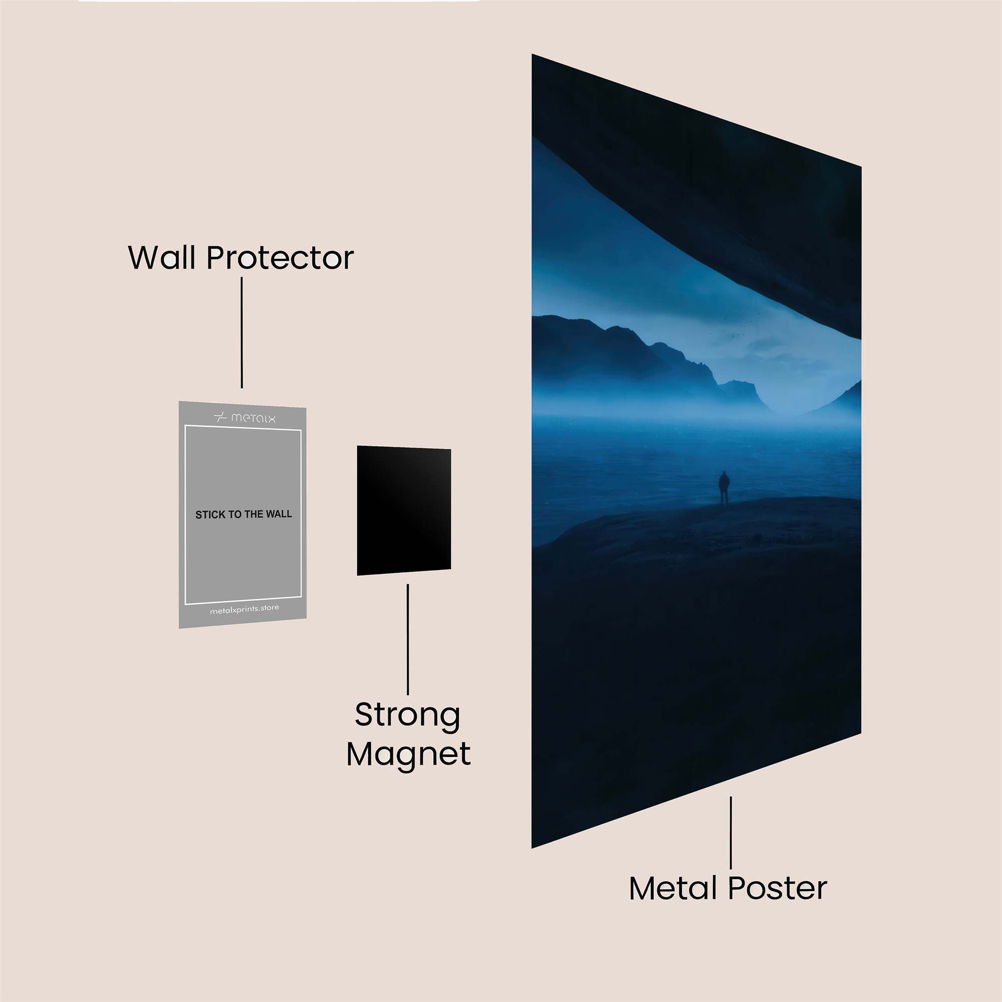 Solitude Echoes Safe Wall Magnetic / M