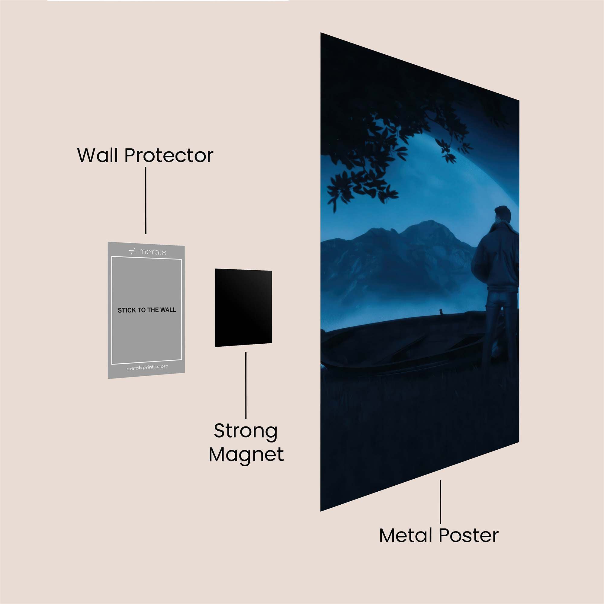 Moonlit Solitude Safe Wall Magnetic / M