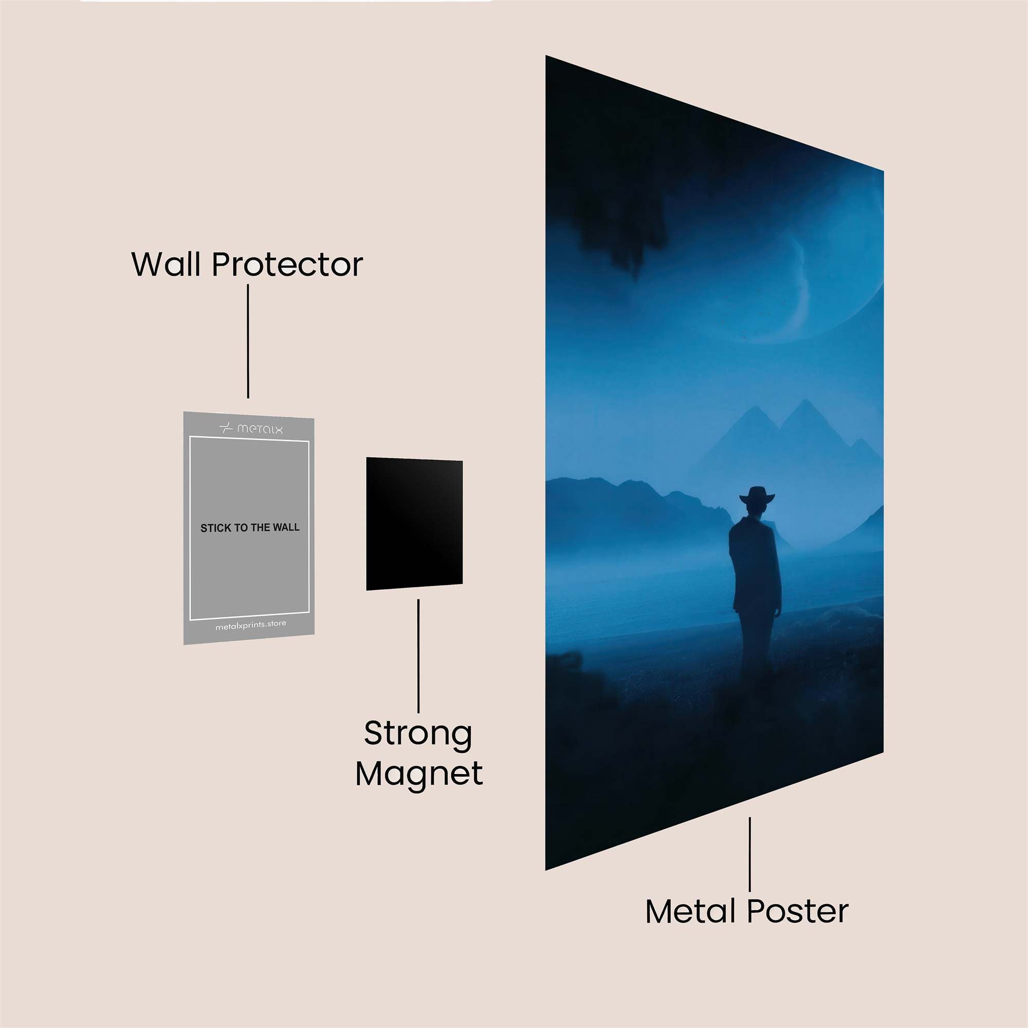 Cowboy Dreamscape Safe Wall Magnetic / M