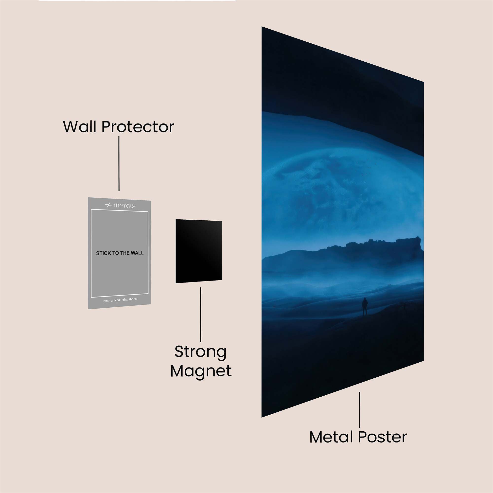 Moon Serenity Safe Wall Magnetic / M