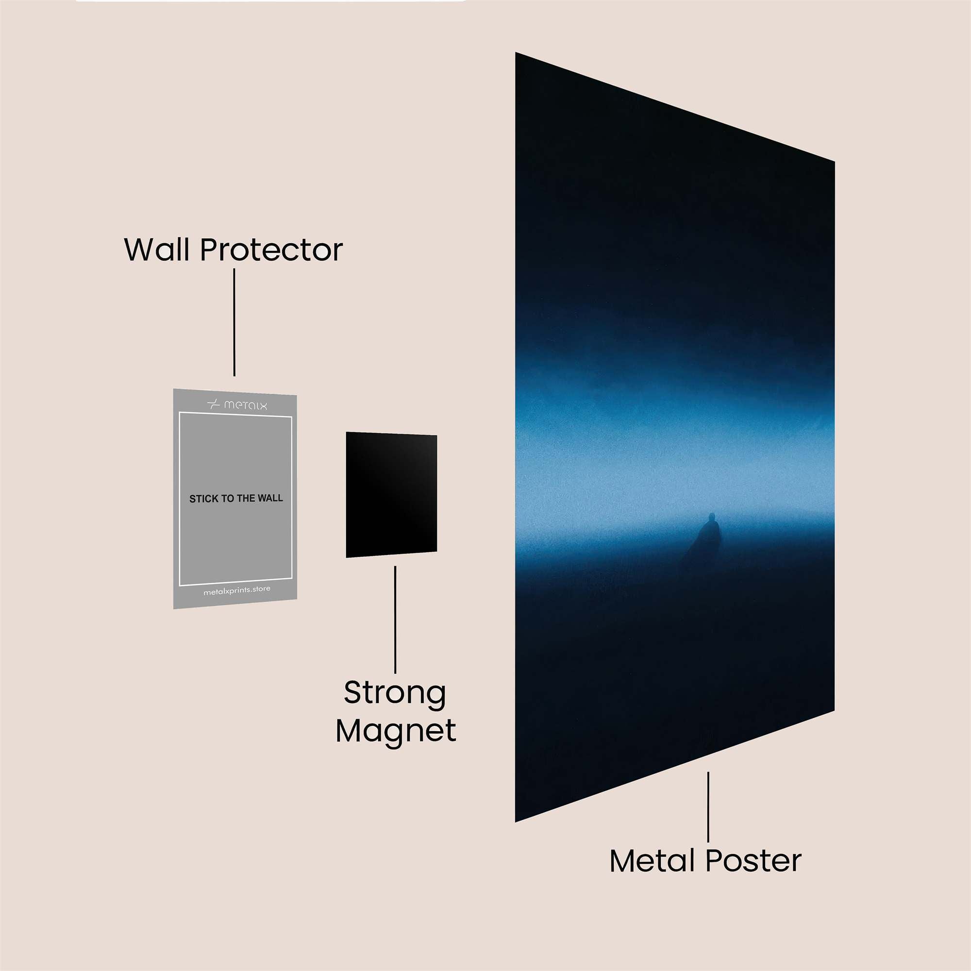 Silhouette Serenity Safe Wall Magnetic / M