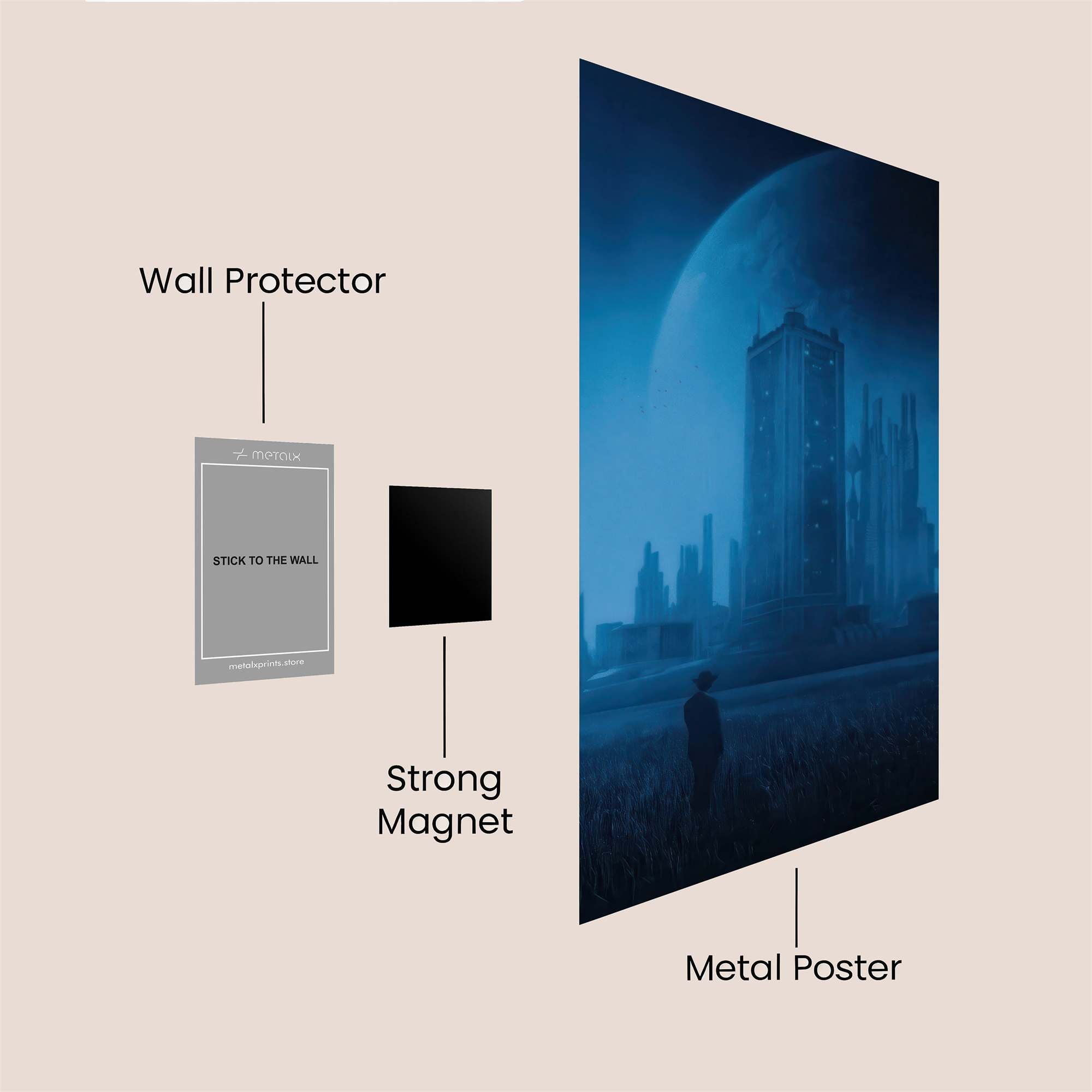City Dreamscape Safe Wall Magnetic / M