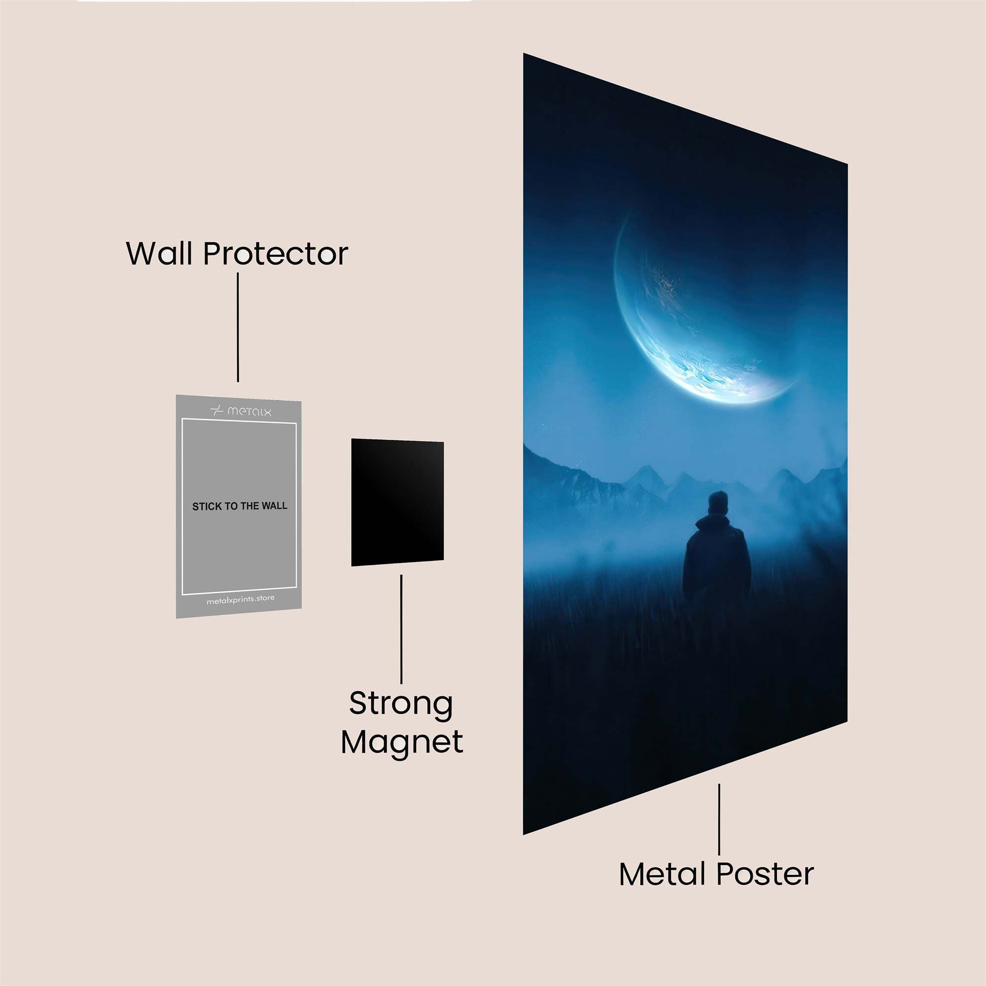 Moonlit Solitude Safe Wall Magnetic / M