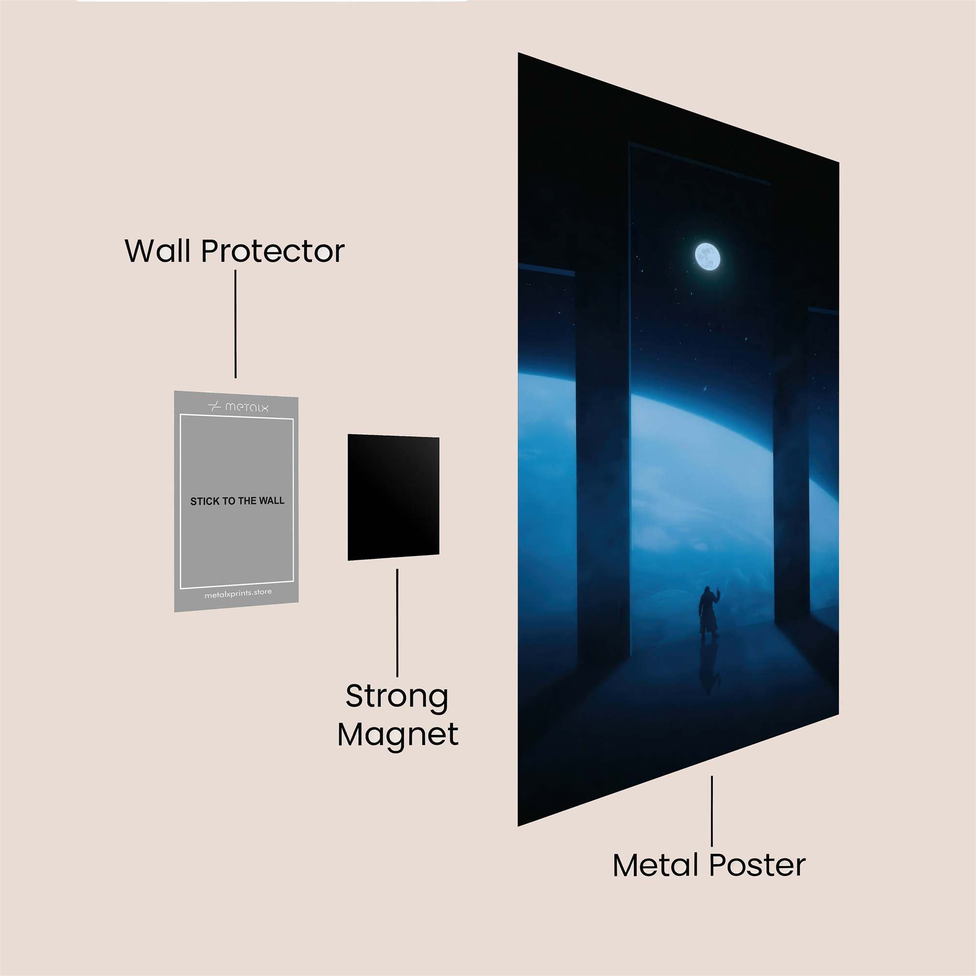 Moonlit Solitude Safe Wall Magnetic / M