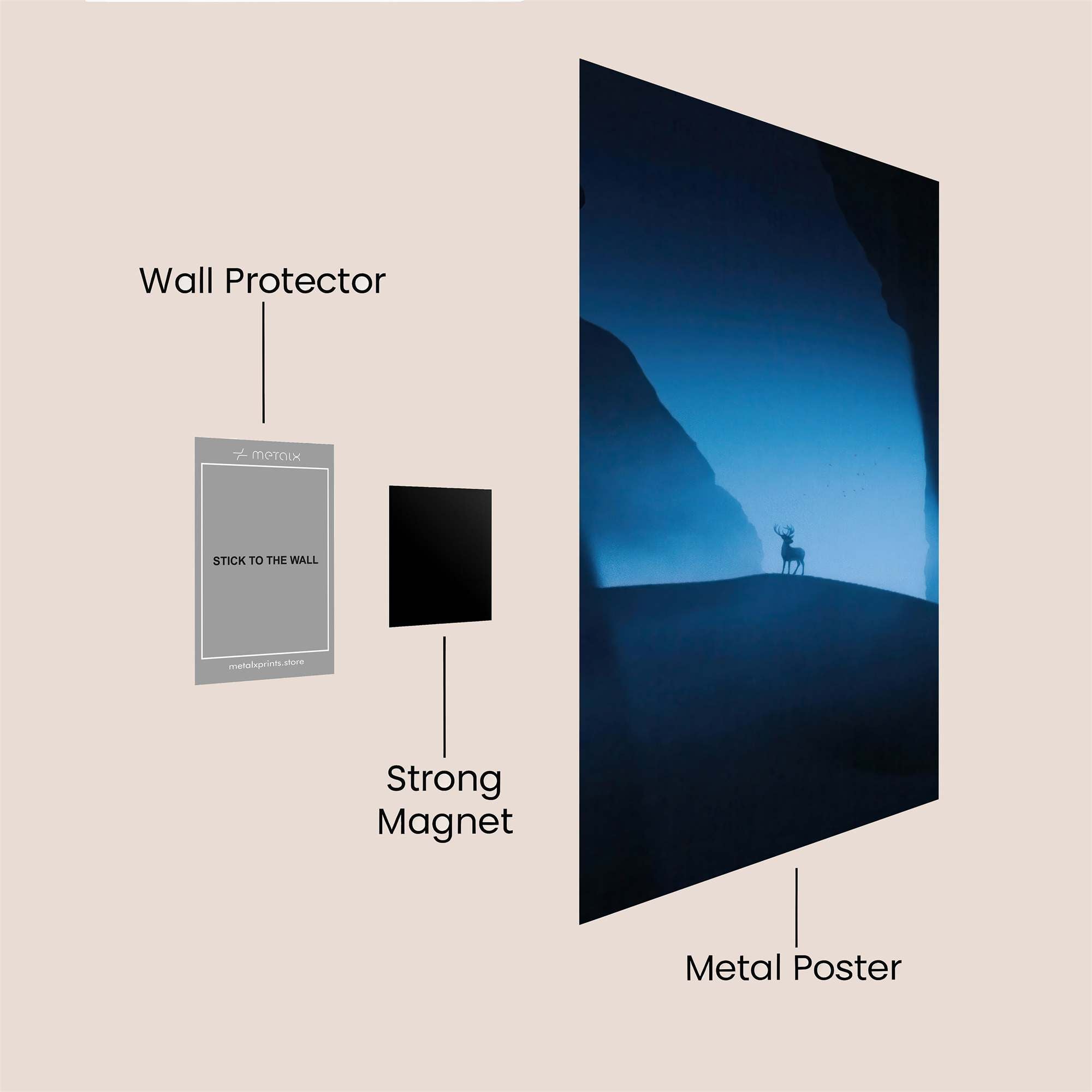 Deer Serene Safe Wall Magnetic / M