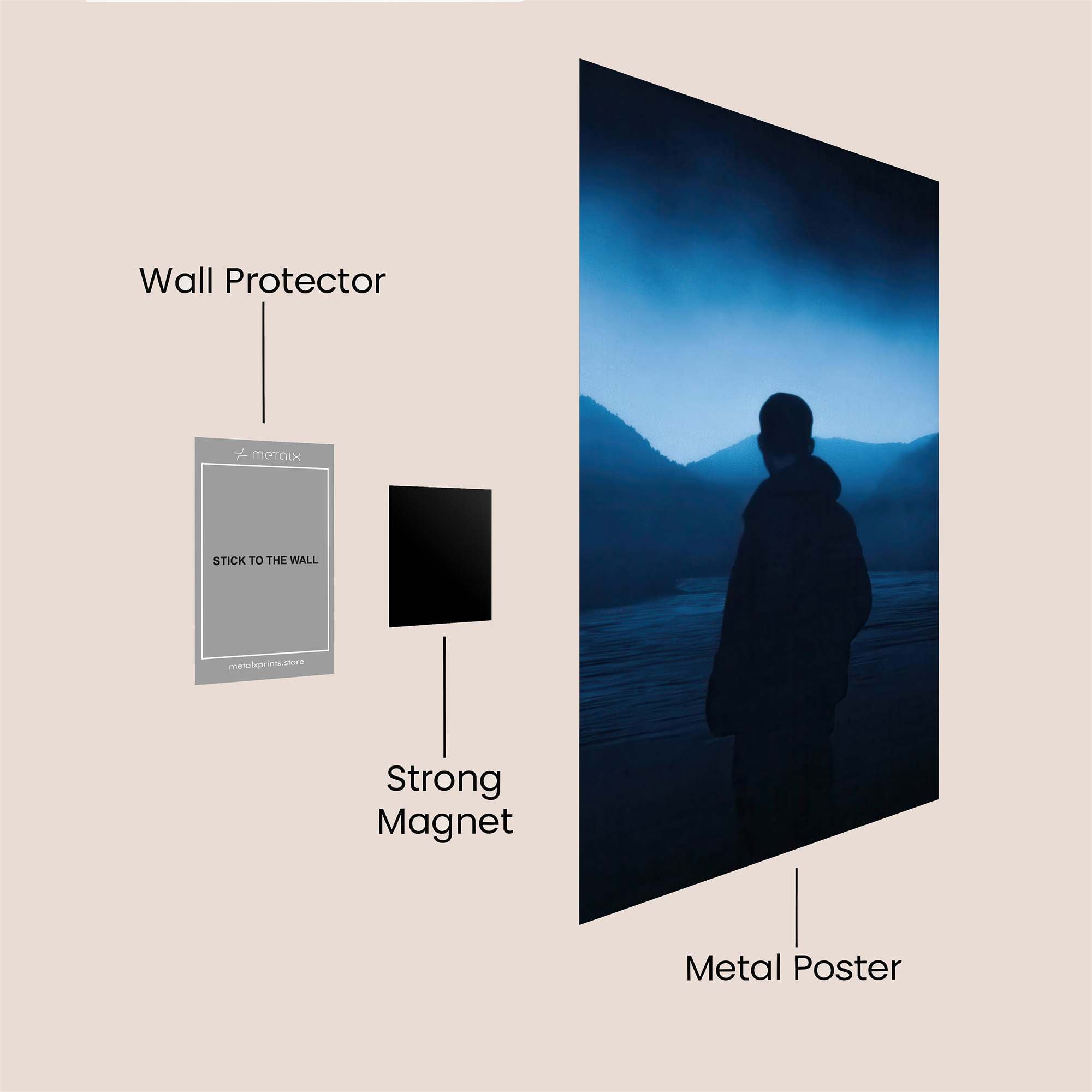 Silhouette Serenity Safe Wall Magnetic / M