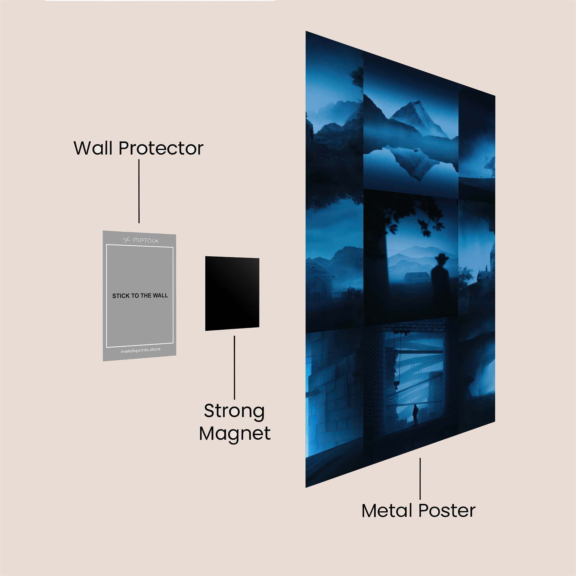 Silhouette Serenity Safe Wall Magnetic / M