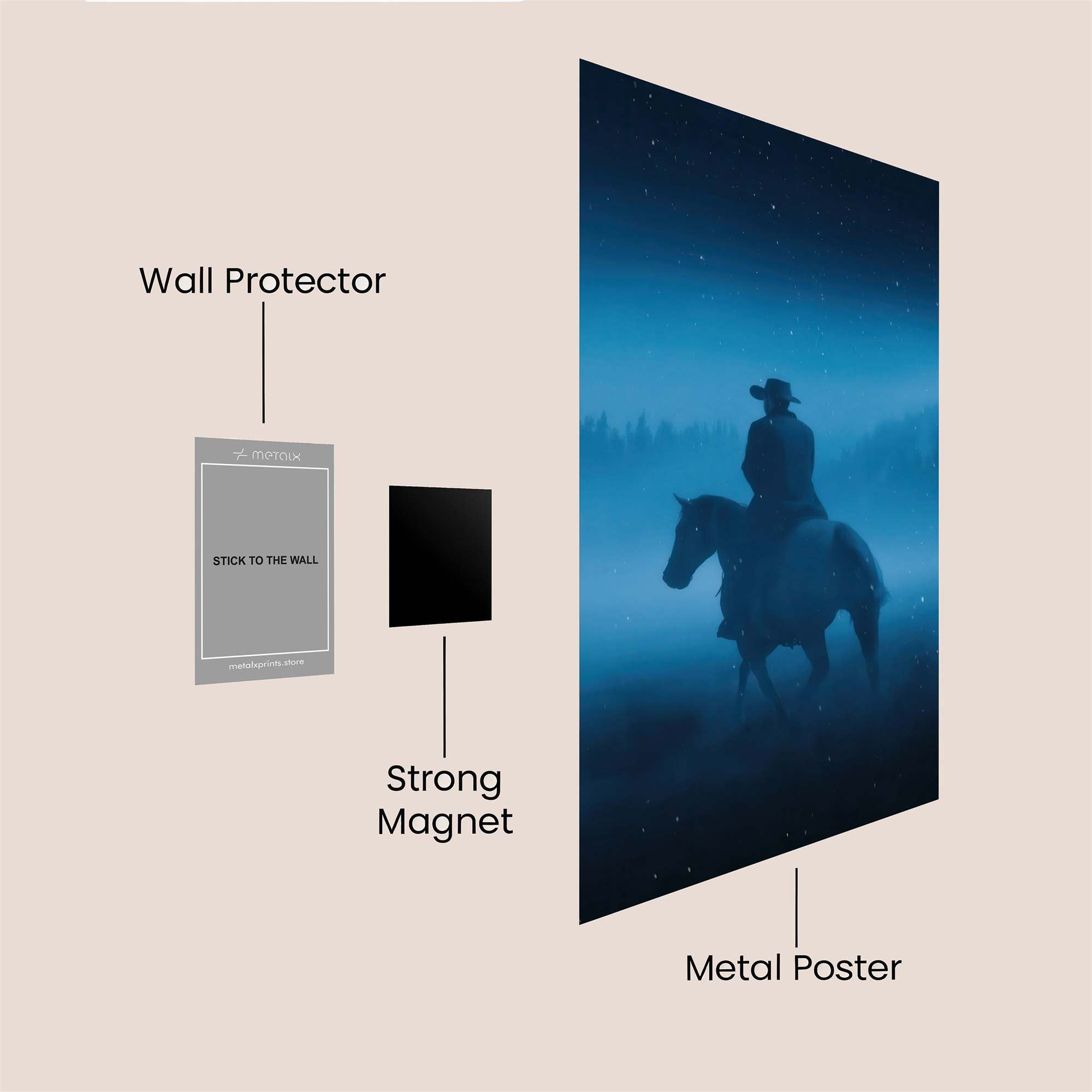 Cowboy Dream Safe Wall Magnetic / M