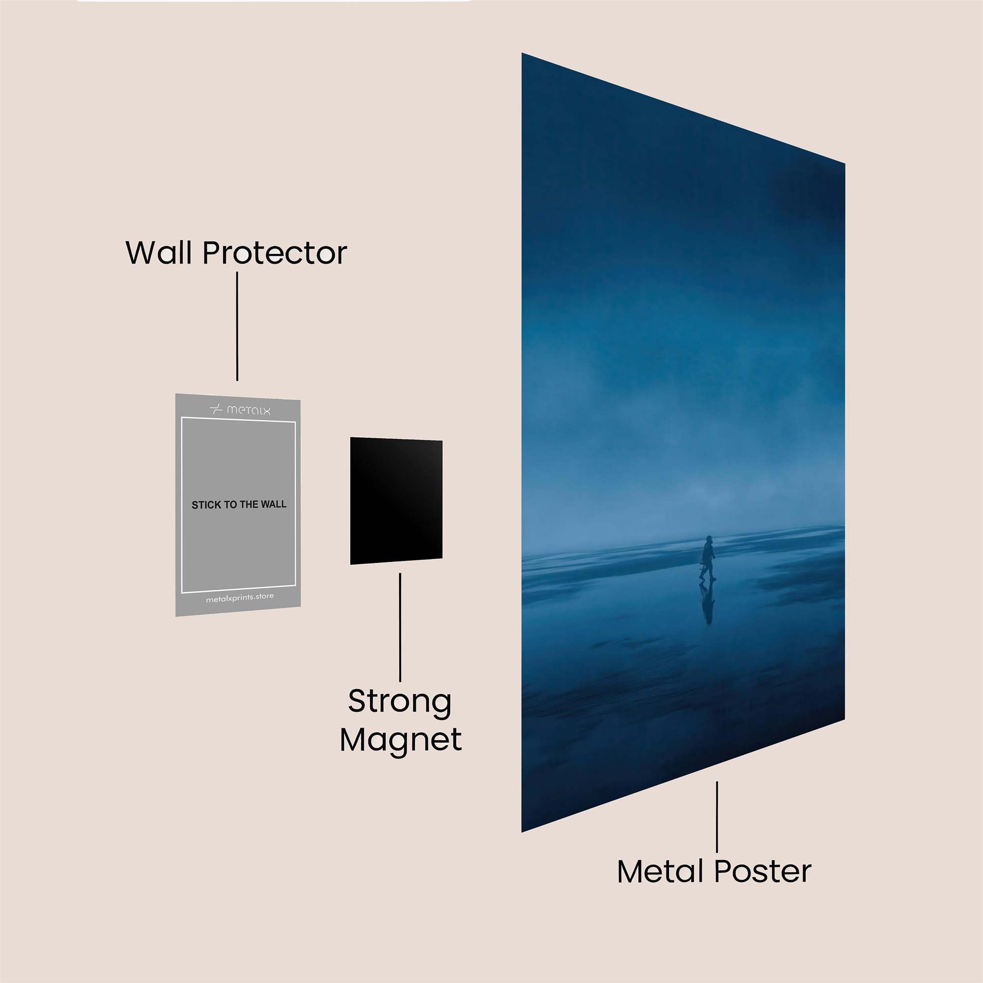Solitude Echoes Safe Wall Magnetic / M