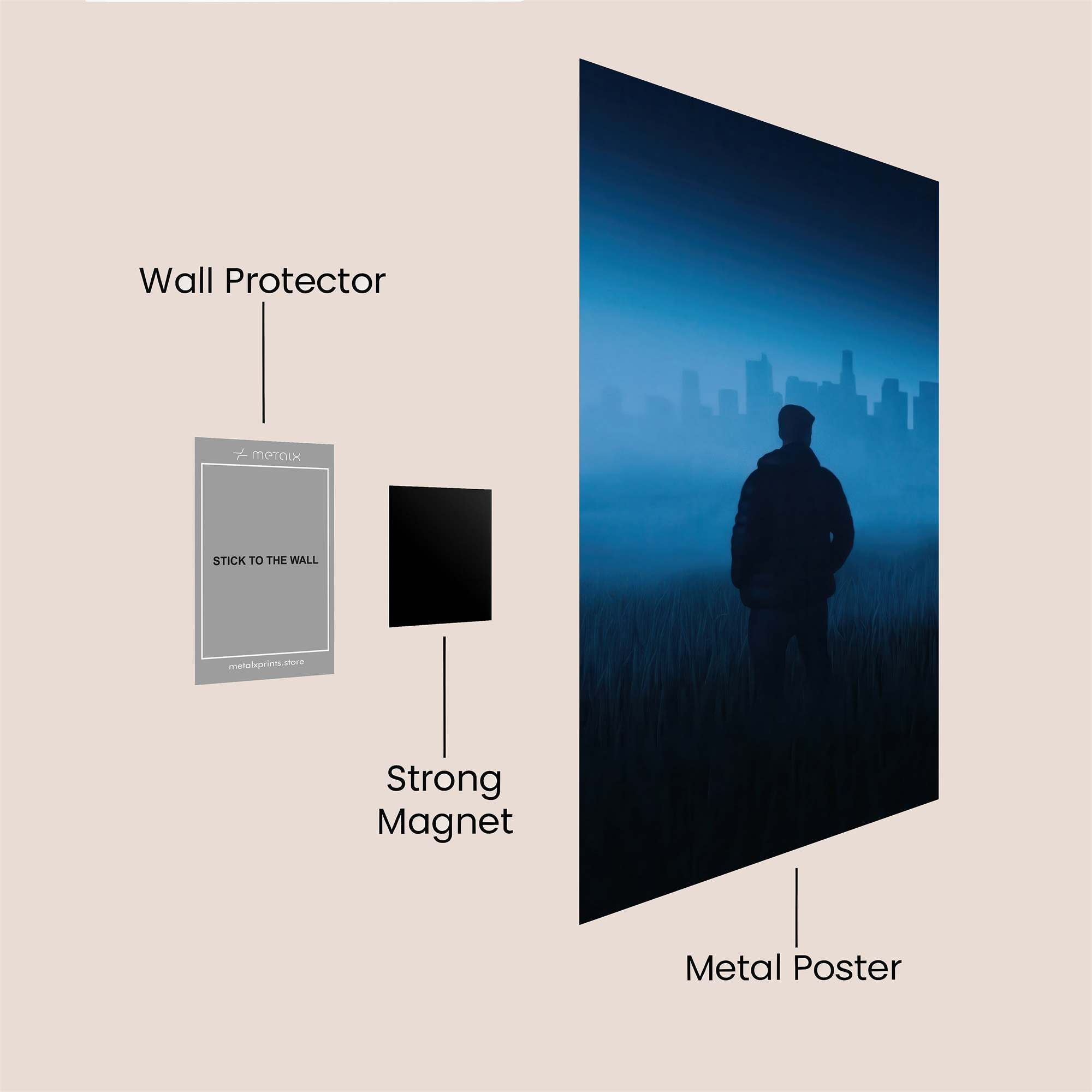Silhouette Serenity Safe Wall Magnetic / M