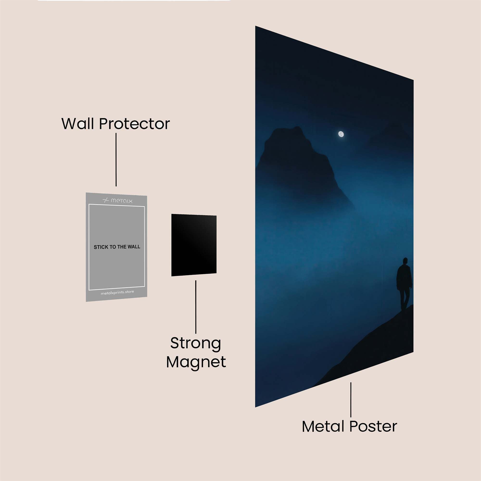 Mountain Solitude Safe Wall Magnetic / M