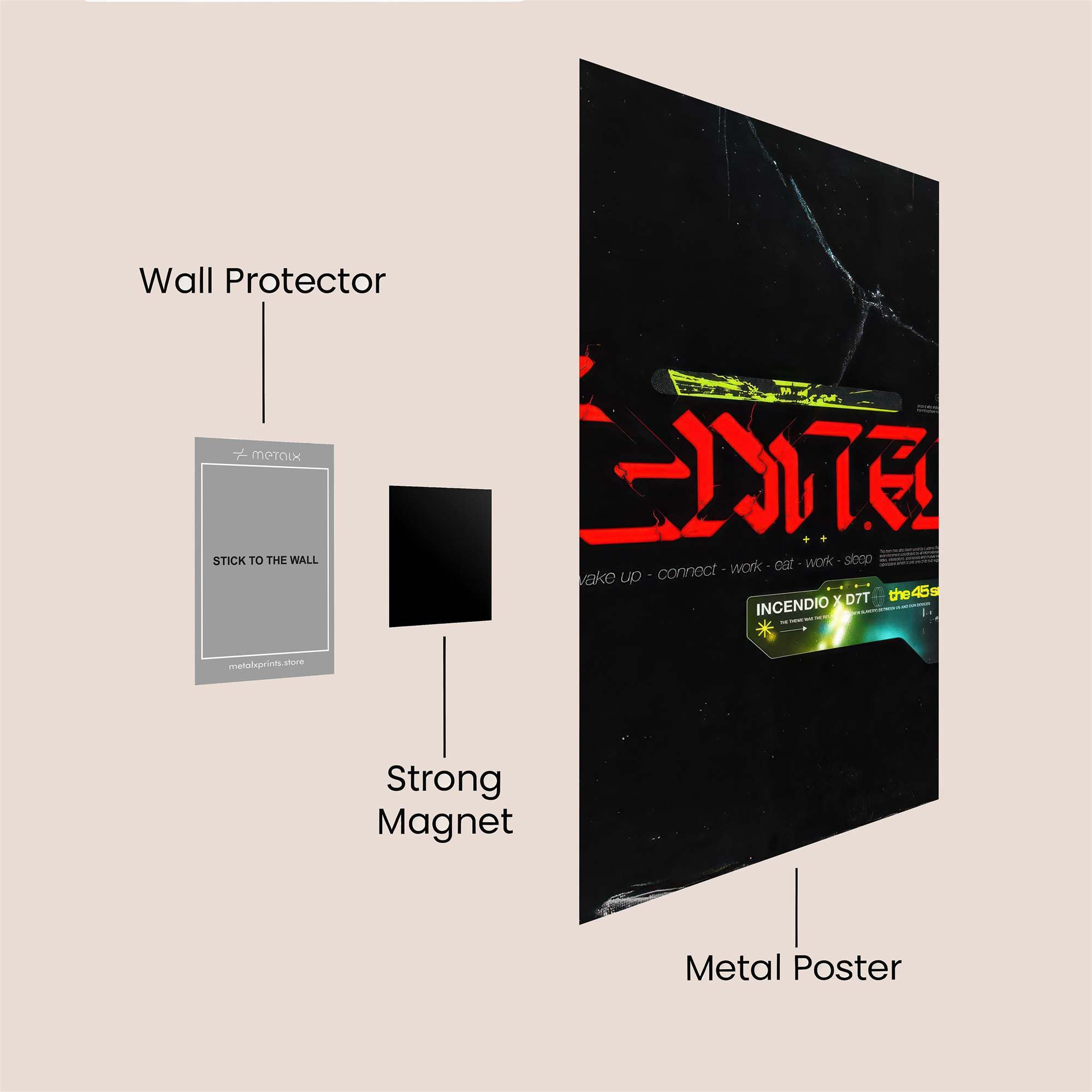 Cyberpunk Rebellion Safe Wall Magnetic / M
