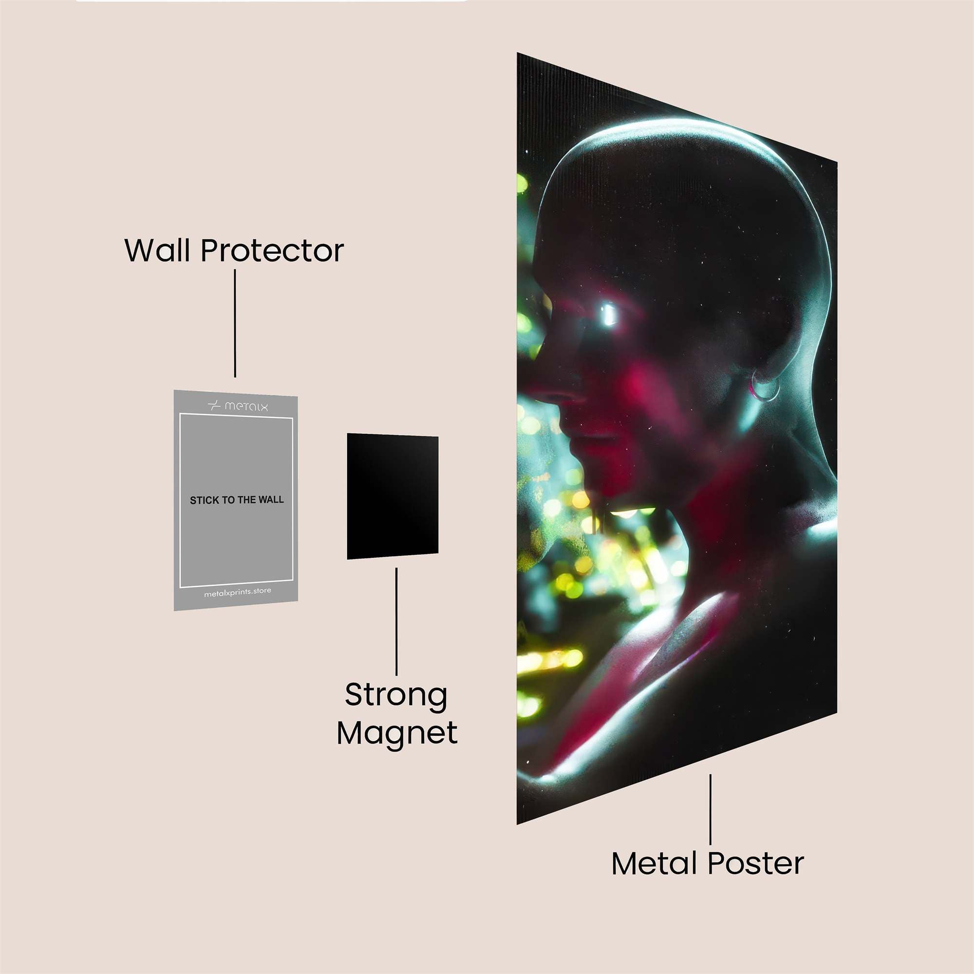 Neon Serenity Safe Wall Magnetic / M