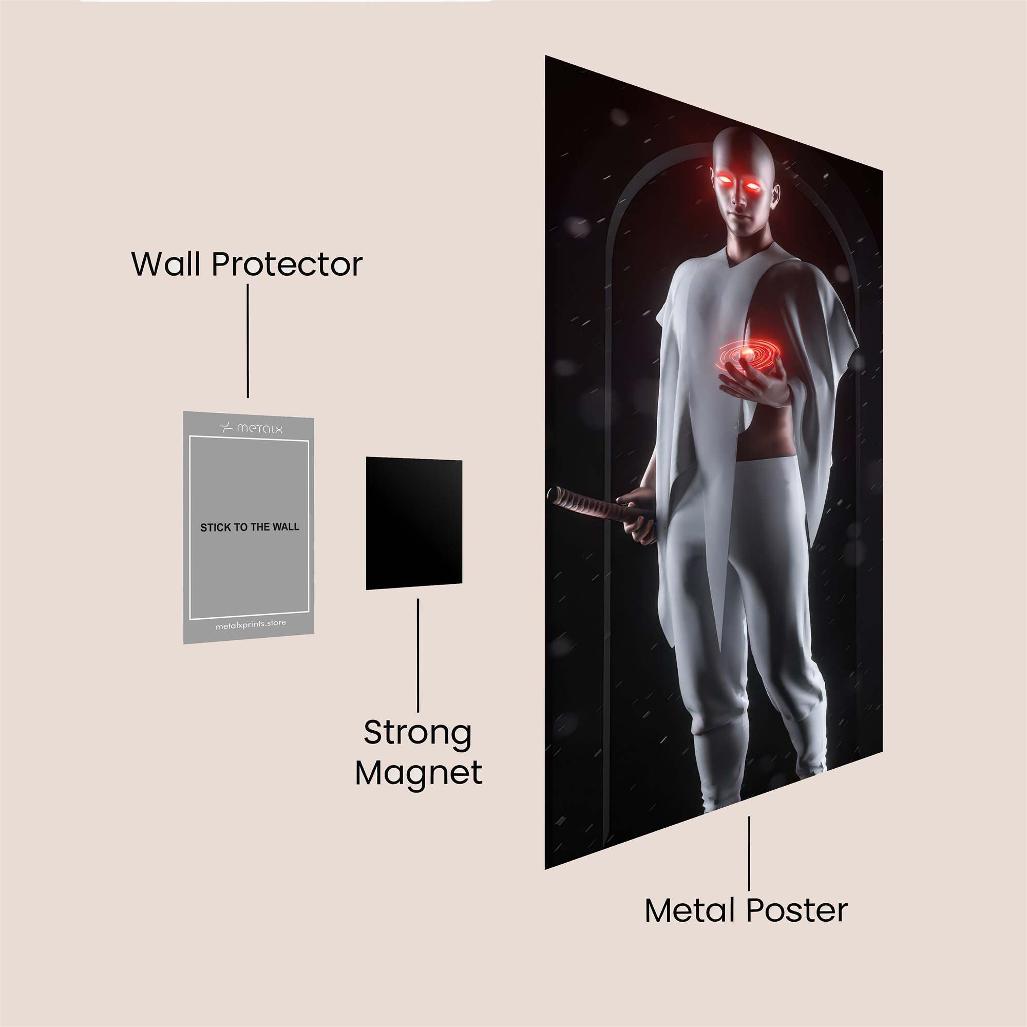 Glowing Enigma Safe Wall Magnetic / M