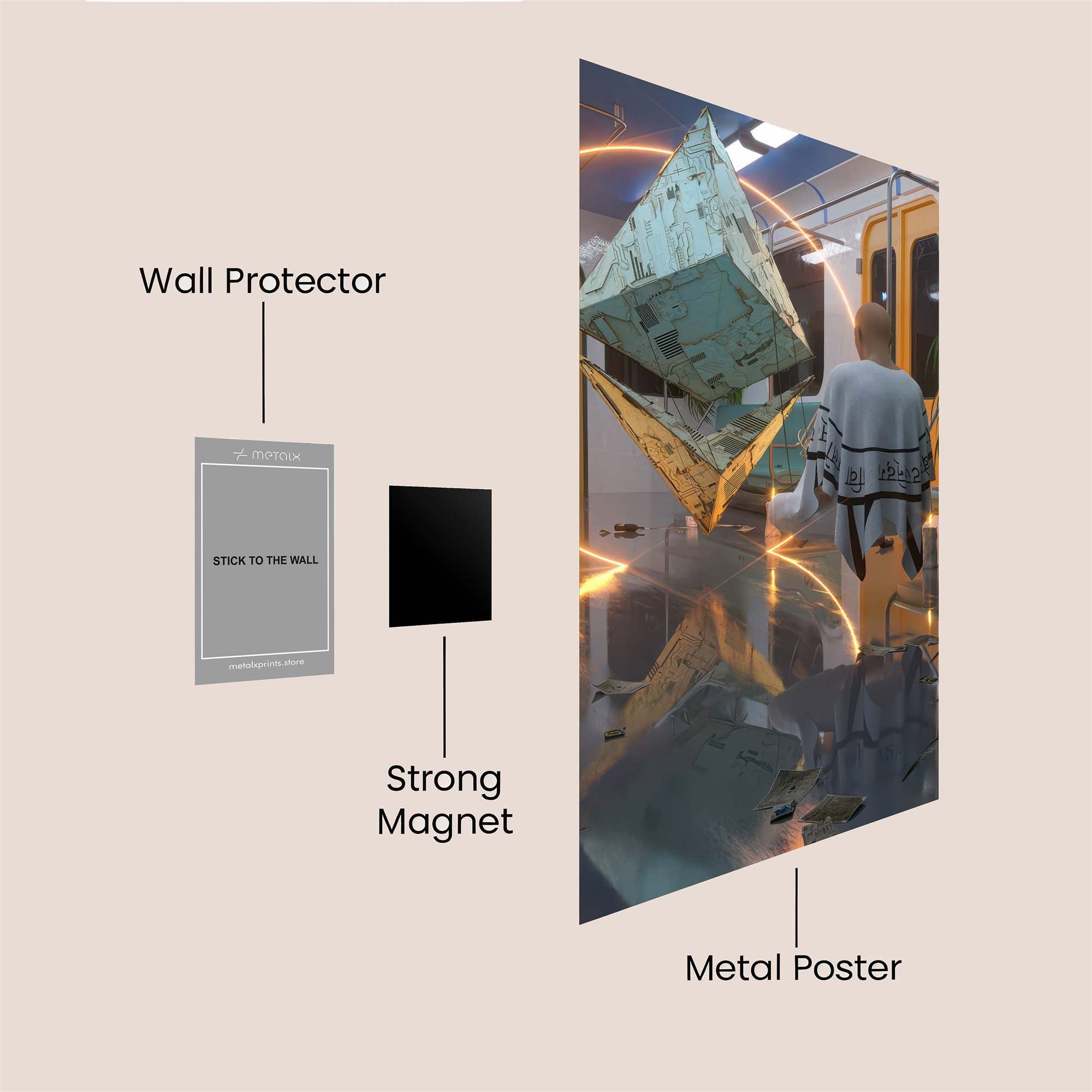 Cube Enigma Safe Wall Magnetic / M