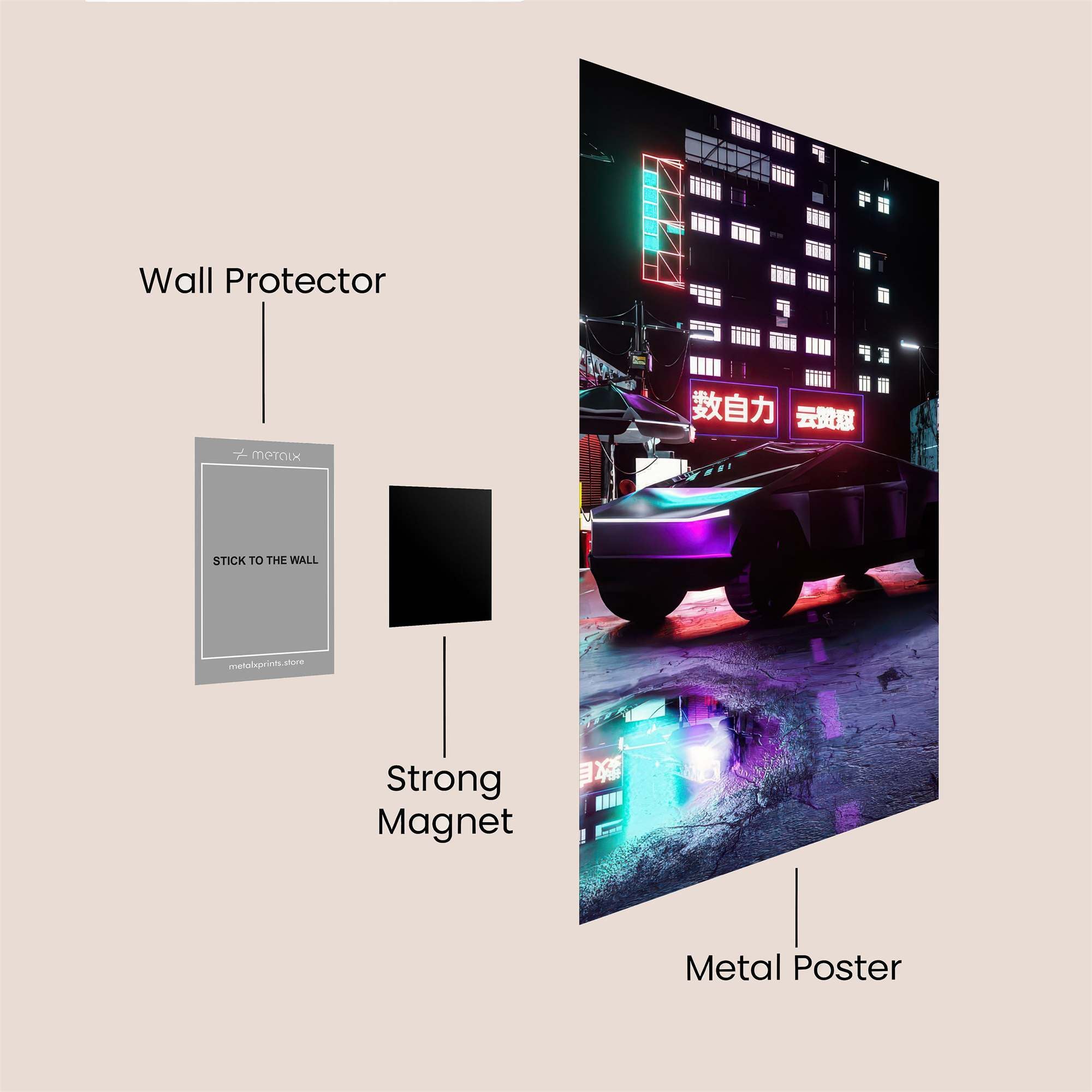 Cyberpunk Reverie Safe Wall Magnetic / M