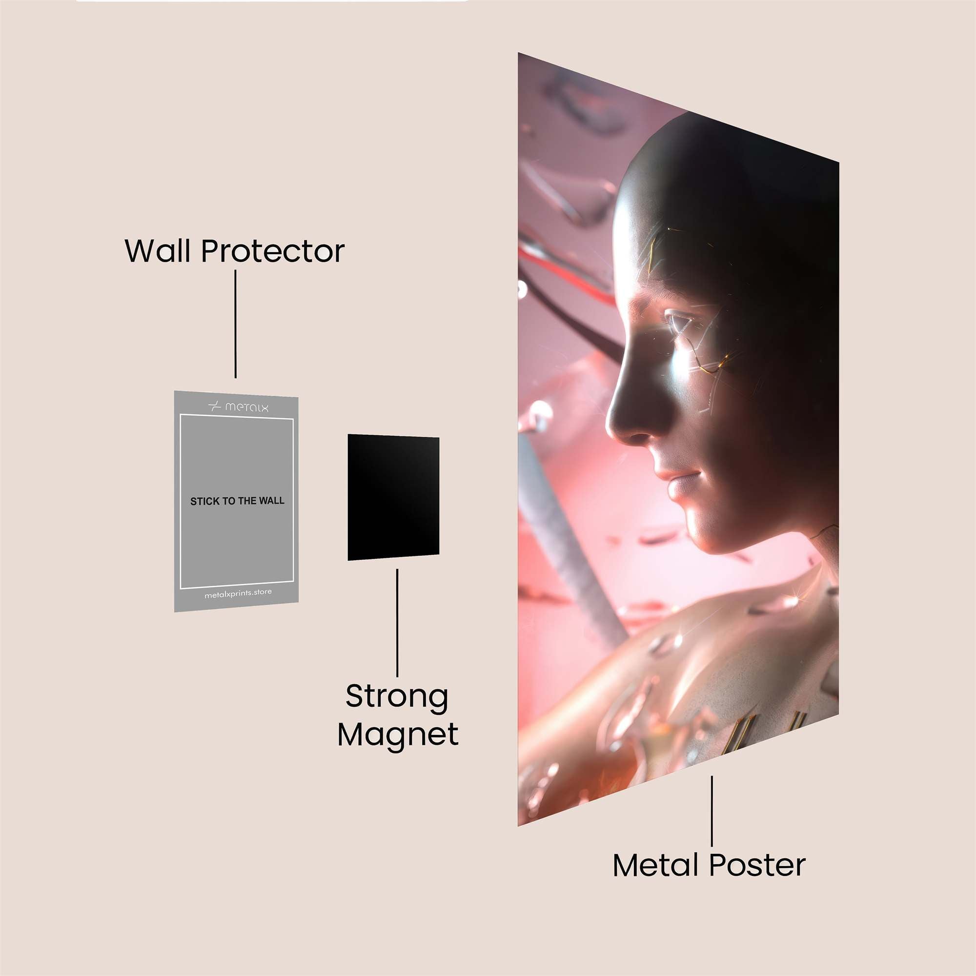 Cyber Serenity Safe Wall Magnetic / M
