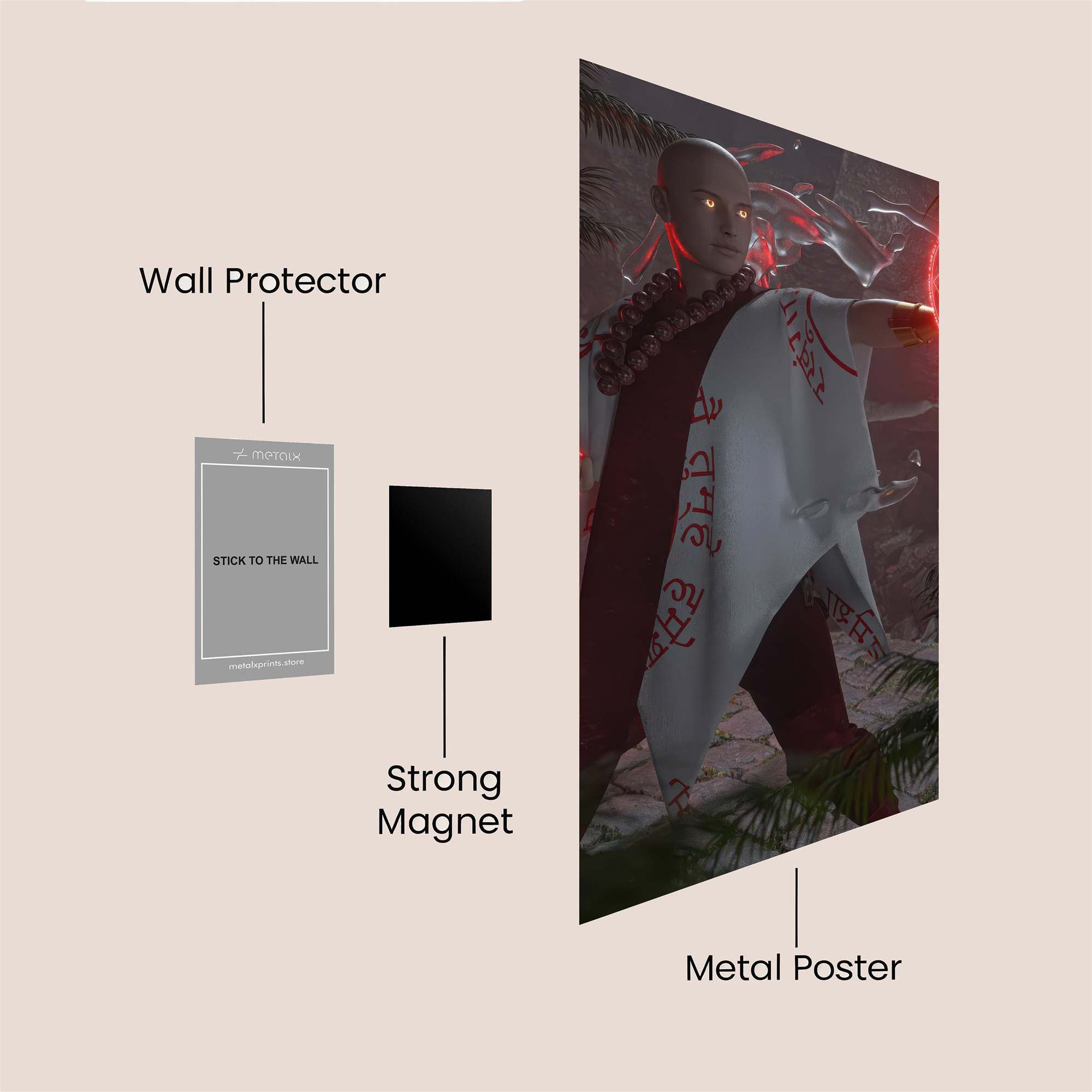 Monk Mystic Safe Wall Magnetic / M