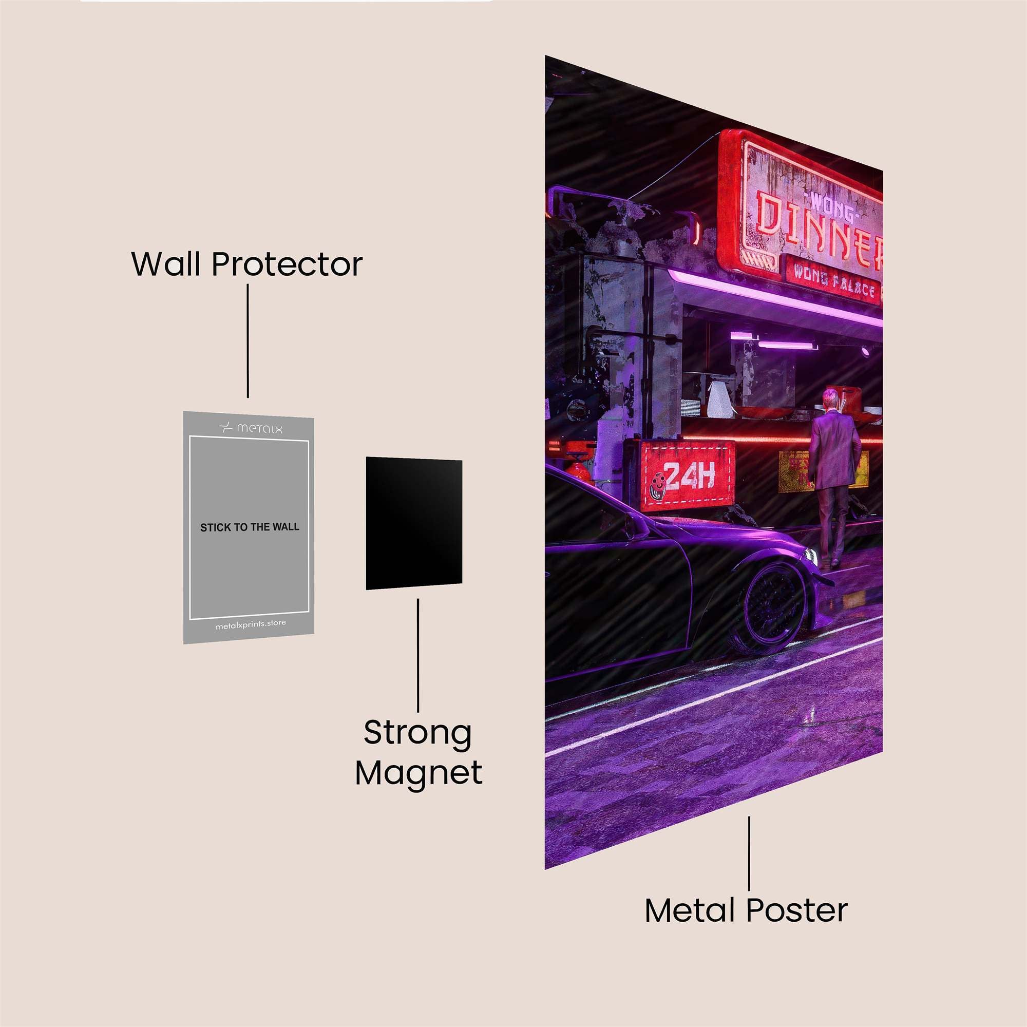 Neon Noir Safe Wall Magnetic / M