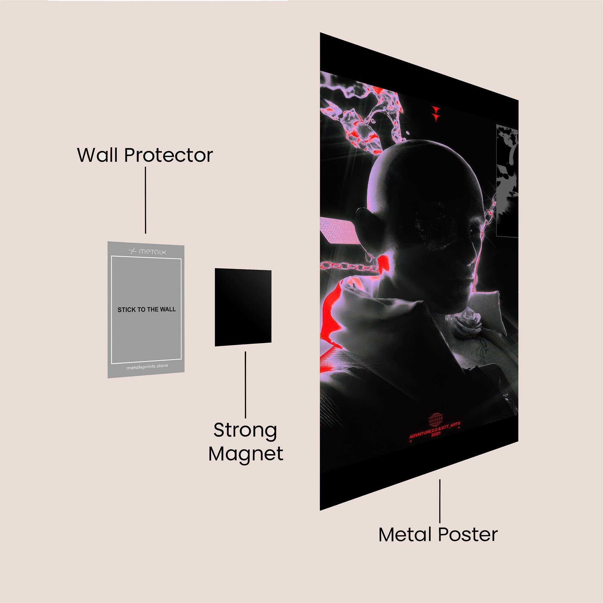 Neon Enigma Safe Wall Magnetic / M