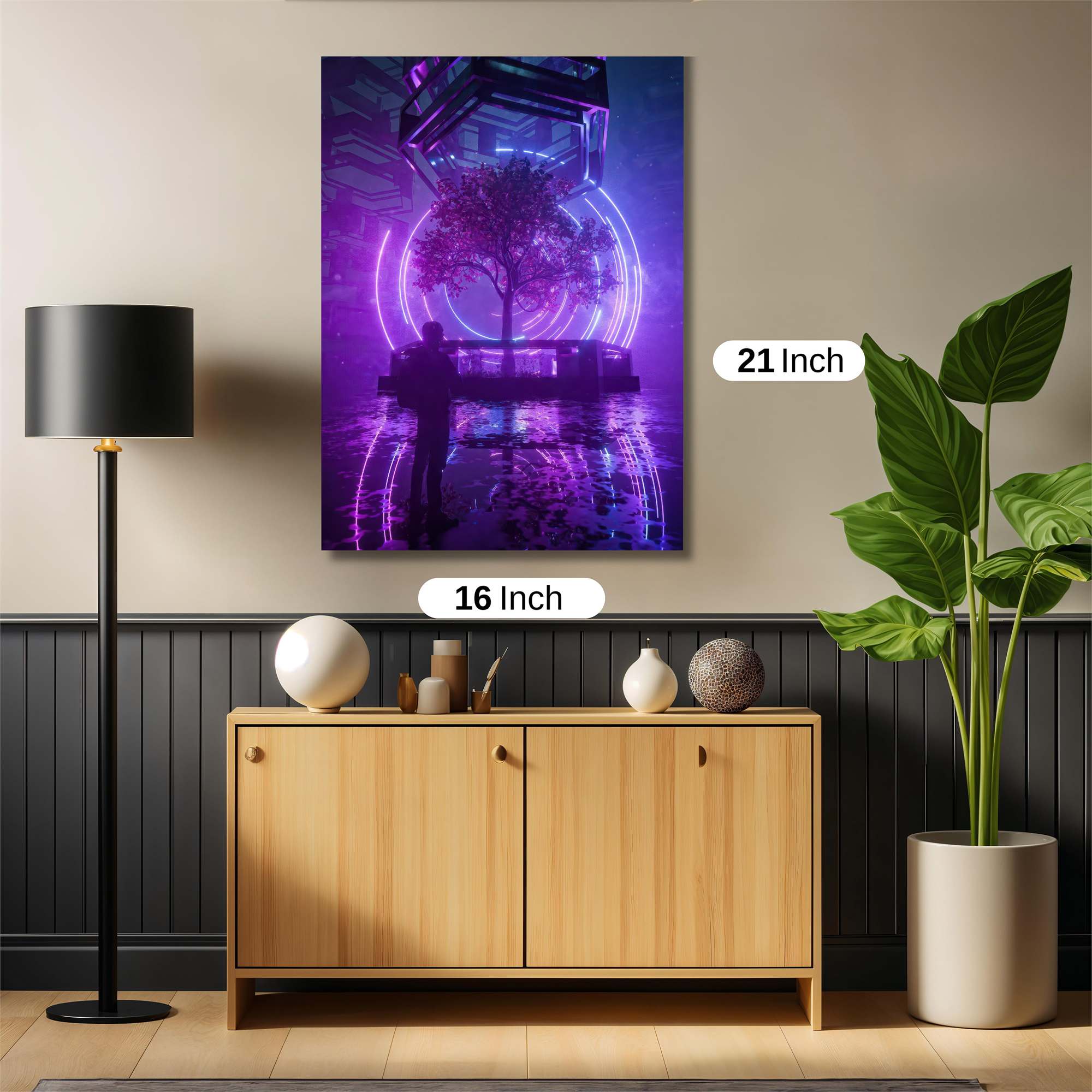 Neon Serenity Safe Wall Magnetic / M