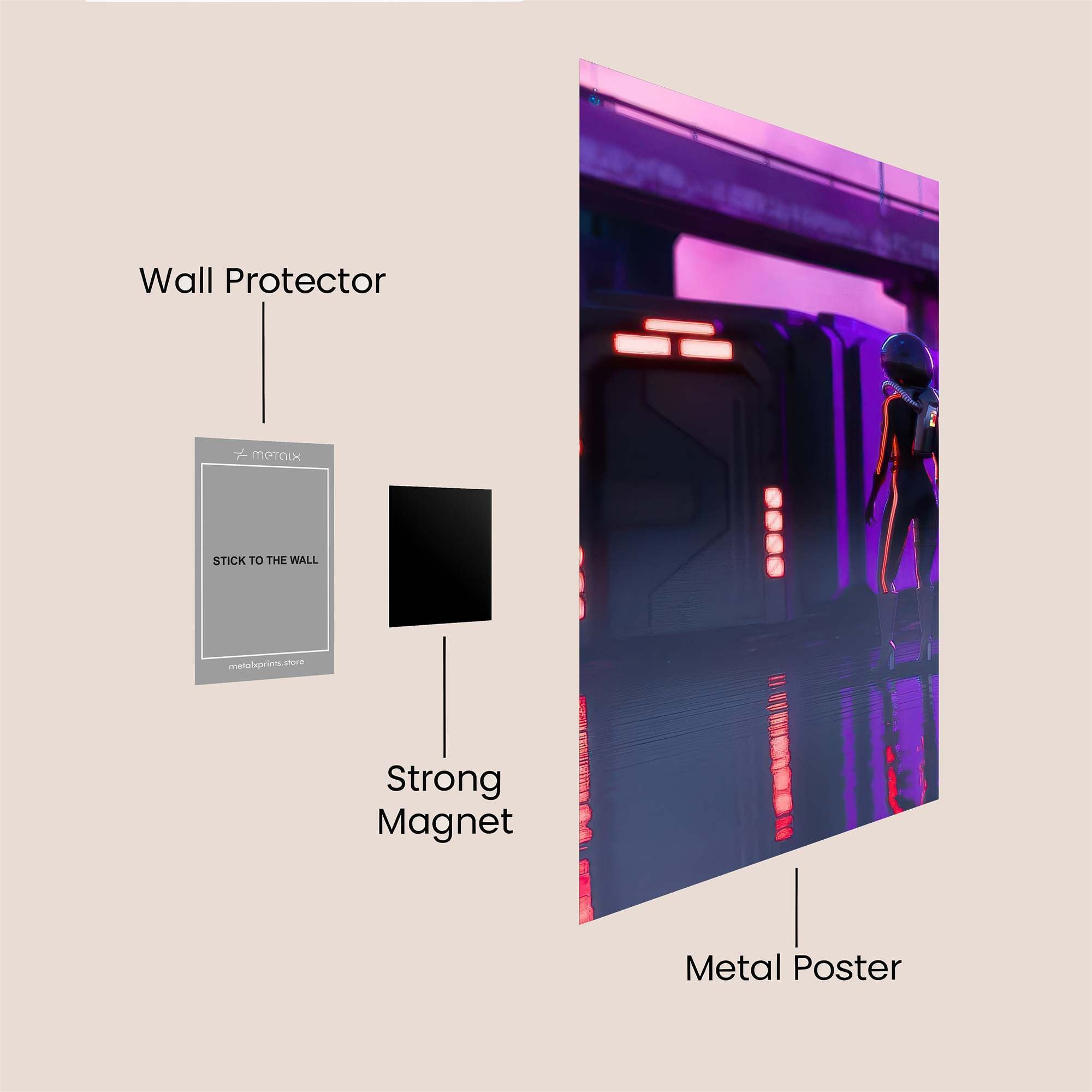 Astronaut Serene Safe Wall Magnetic / M