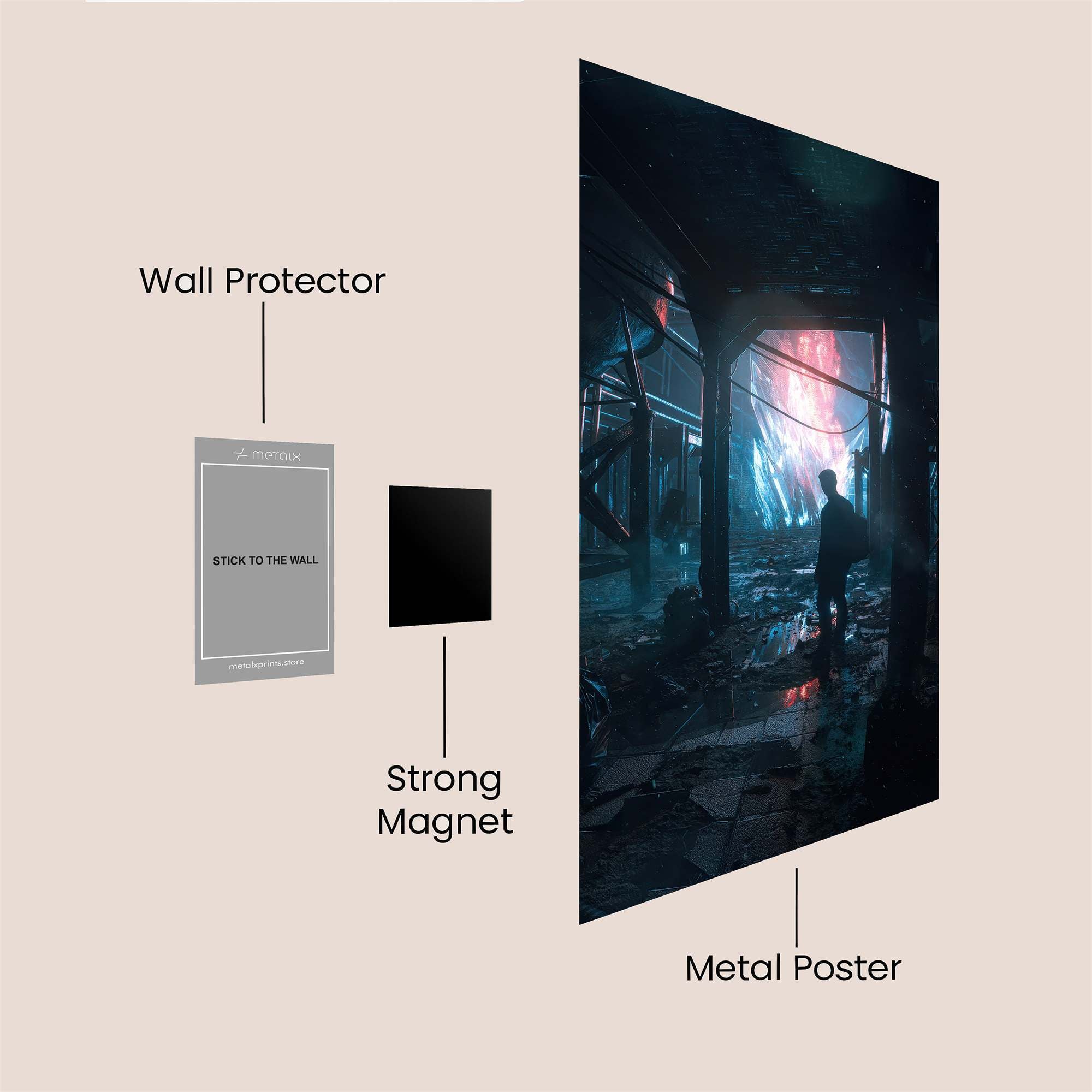 Apocalyptic Glow Safe Wall Magnetic / M