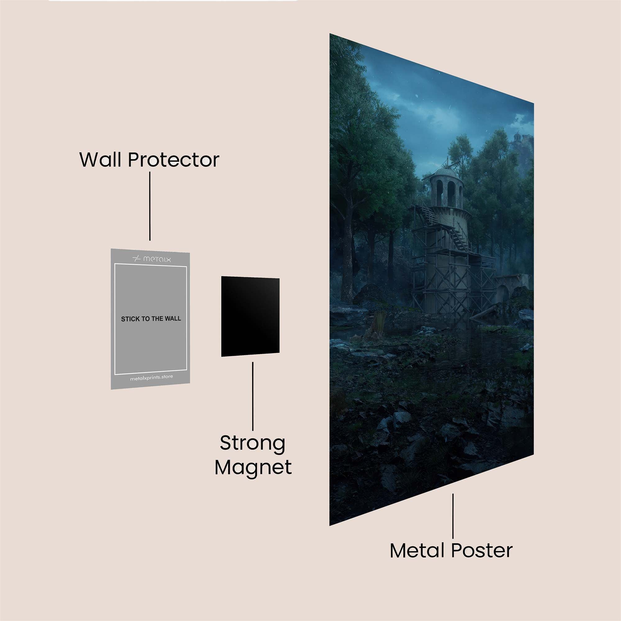 Tower Enigma Safe Wall Magnetic / M