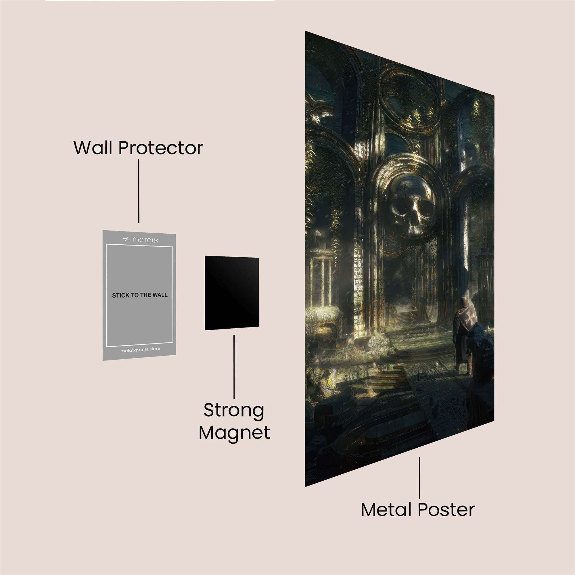 Cathedral Gloom Safe Wall Magnetic / M