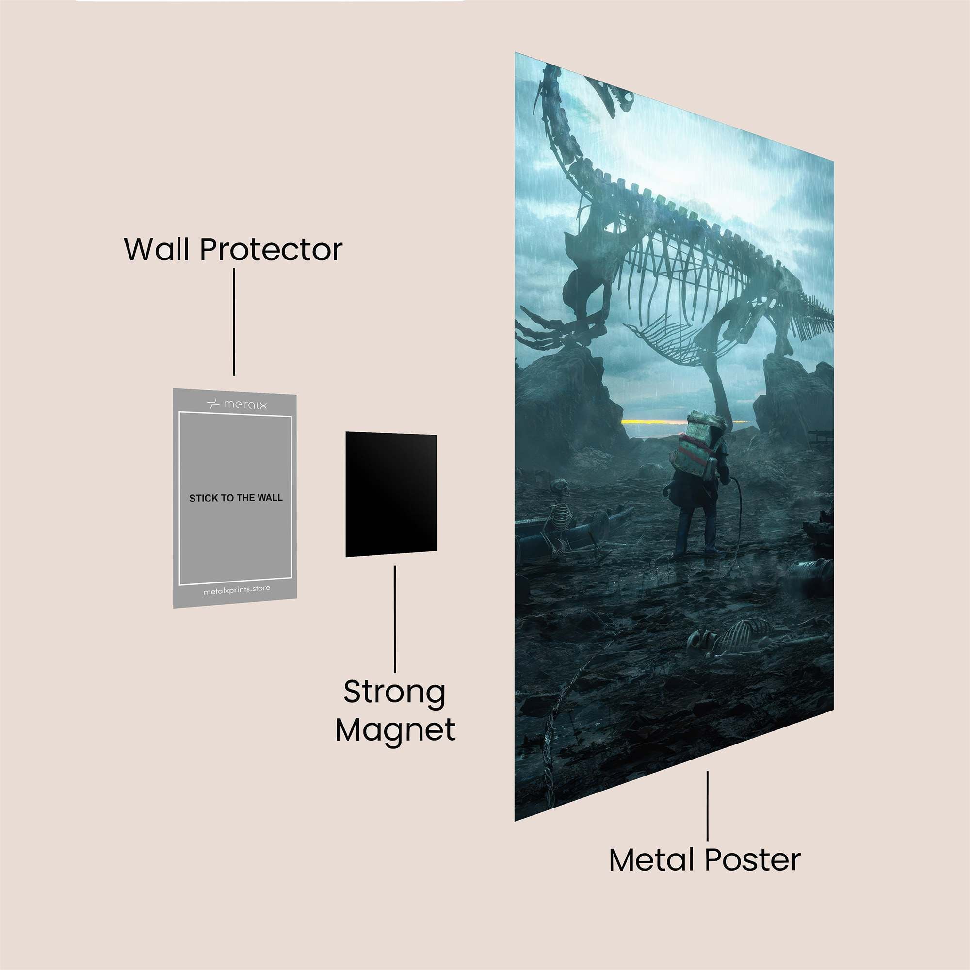 Dino Gloom Safe Wall Magnetic / M