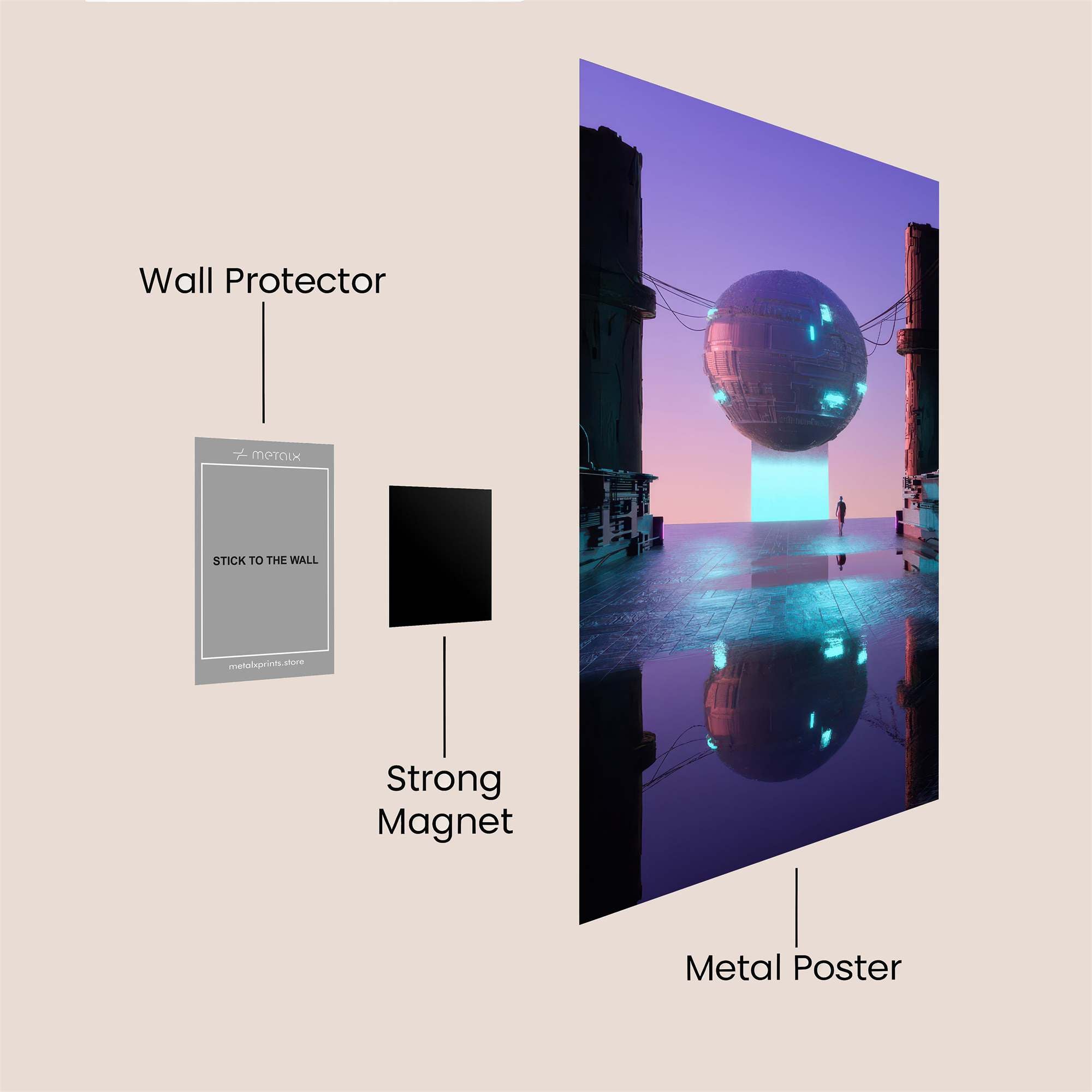 Sphere Serenity Safe Wall Magnetic / M