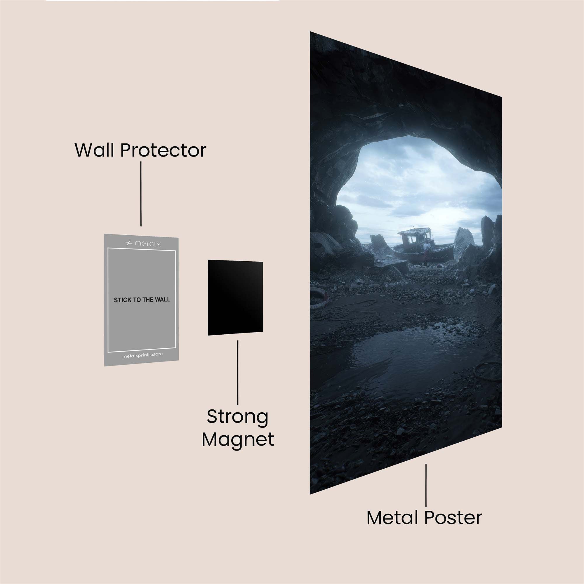 Cave Gloom Safe Wall Magnetic / M