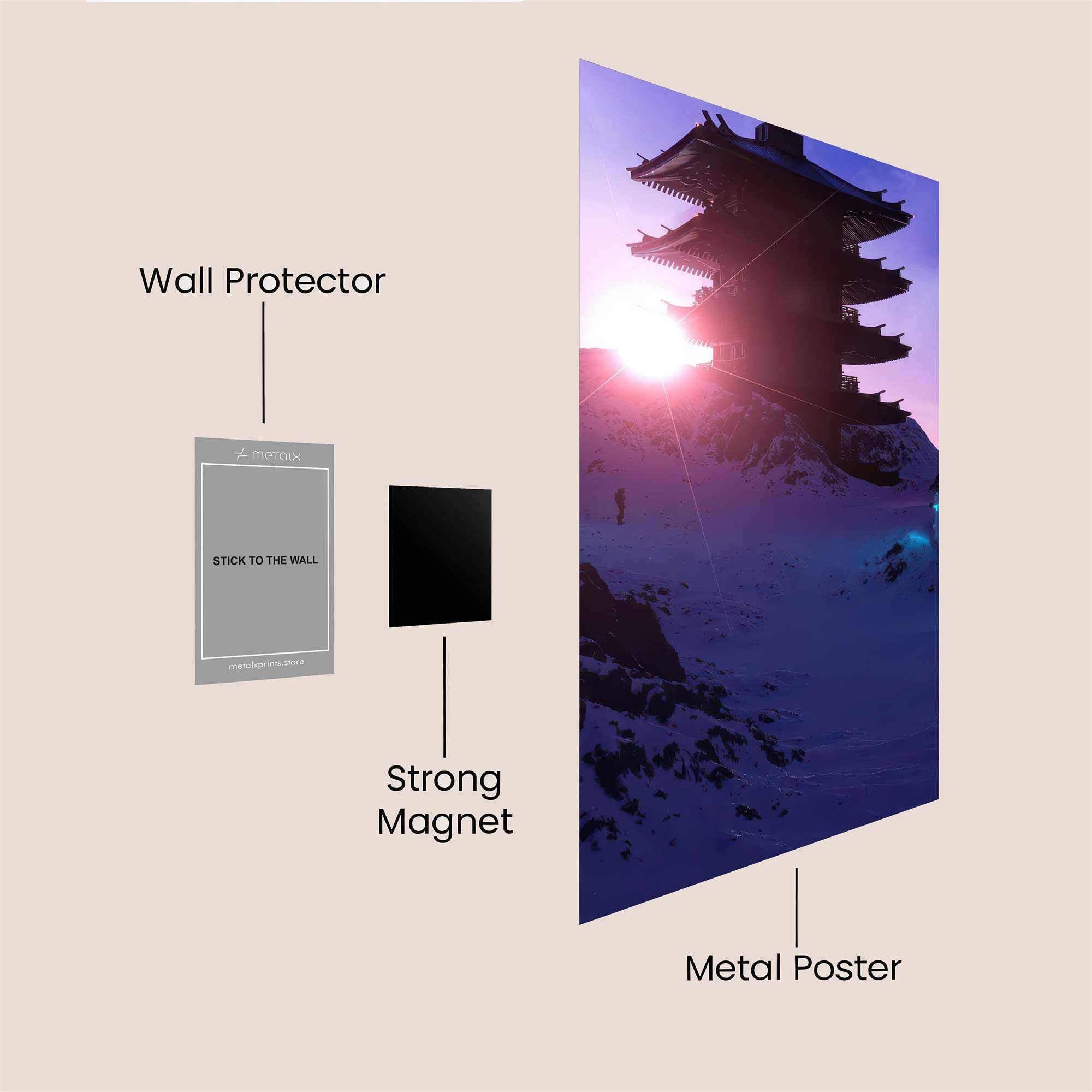 Pagoda Serenity Safe Wall Magnetic / M