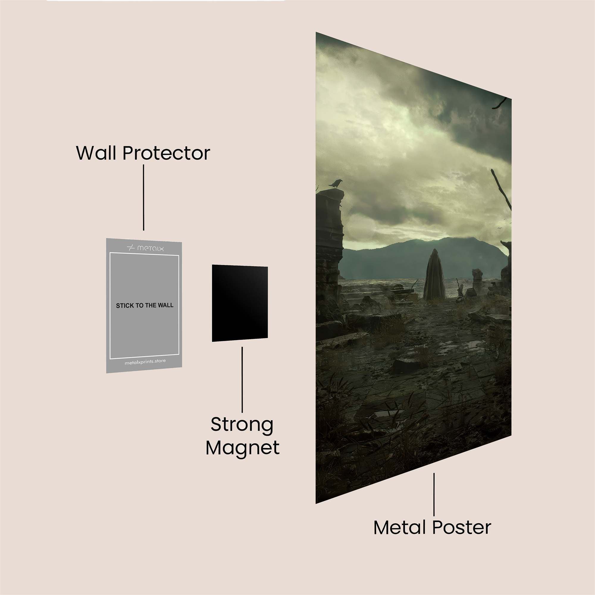 Ruins Desolate Safe Wall Magnetic / M