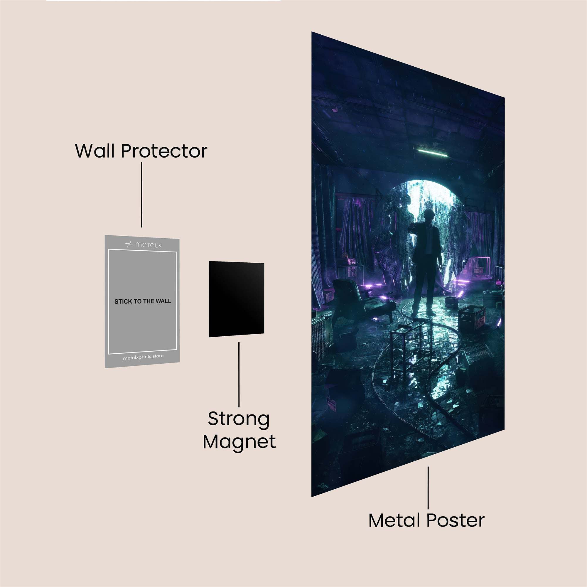 Shadowed Escape Safe Wall Magnetic / M