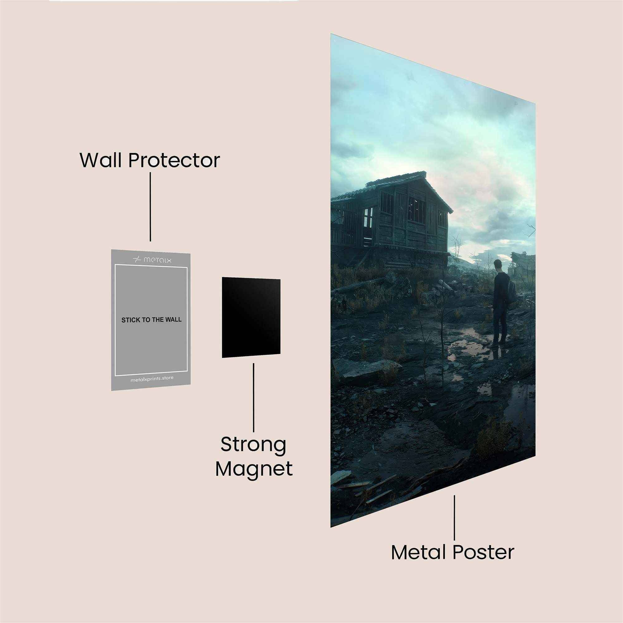 Cabin Desolation Safe Wall Magnetic / M