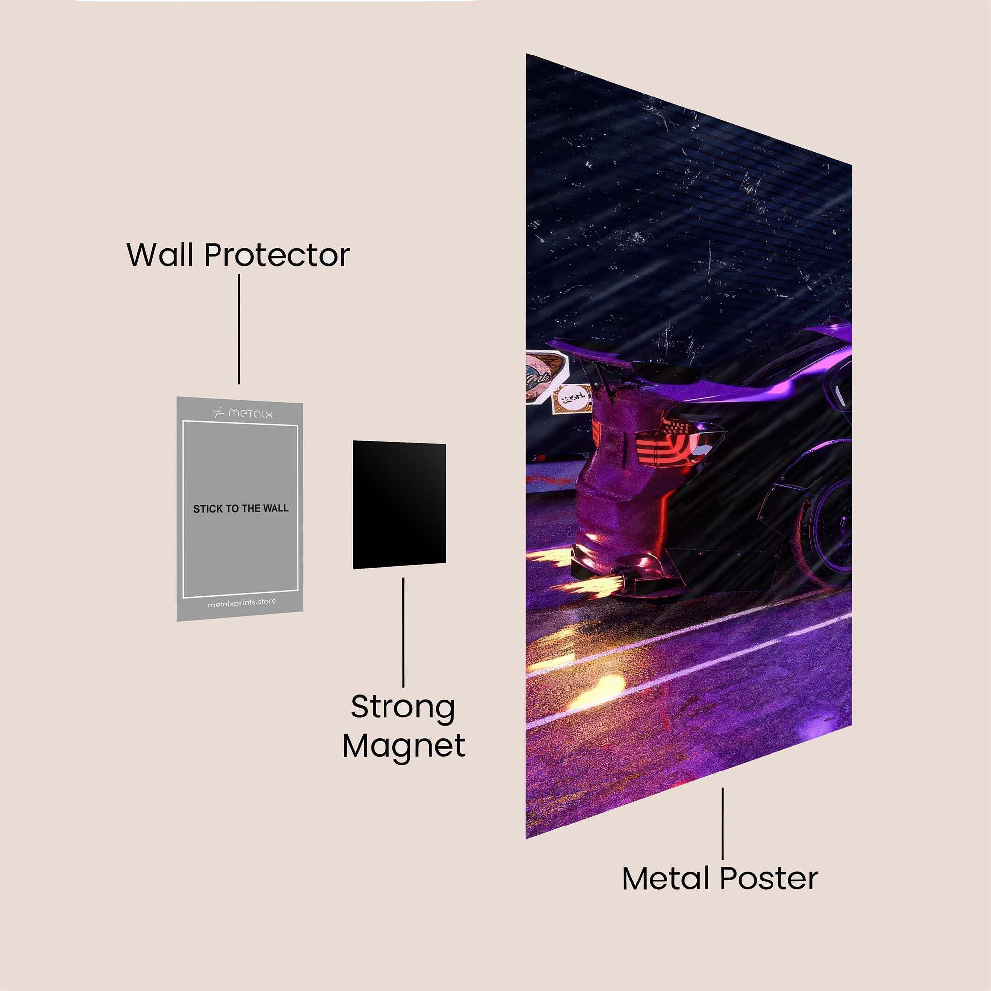 Neon Collision Safe Wall Magnetic / M