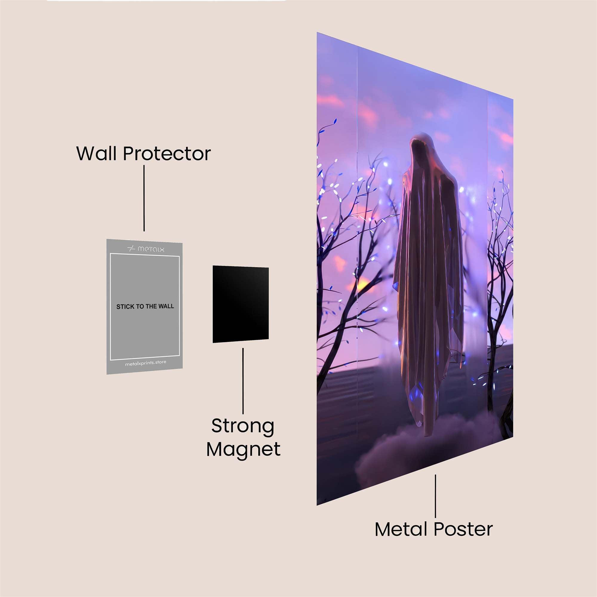 Ghostly Serenity Safe Wall Magnetic / M