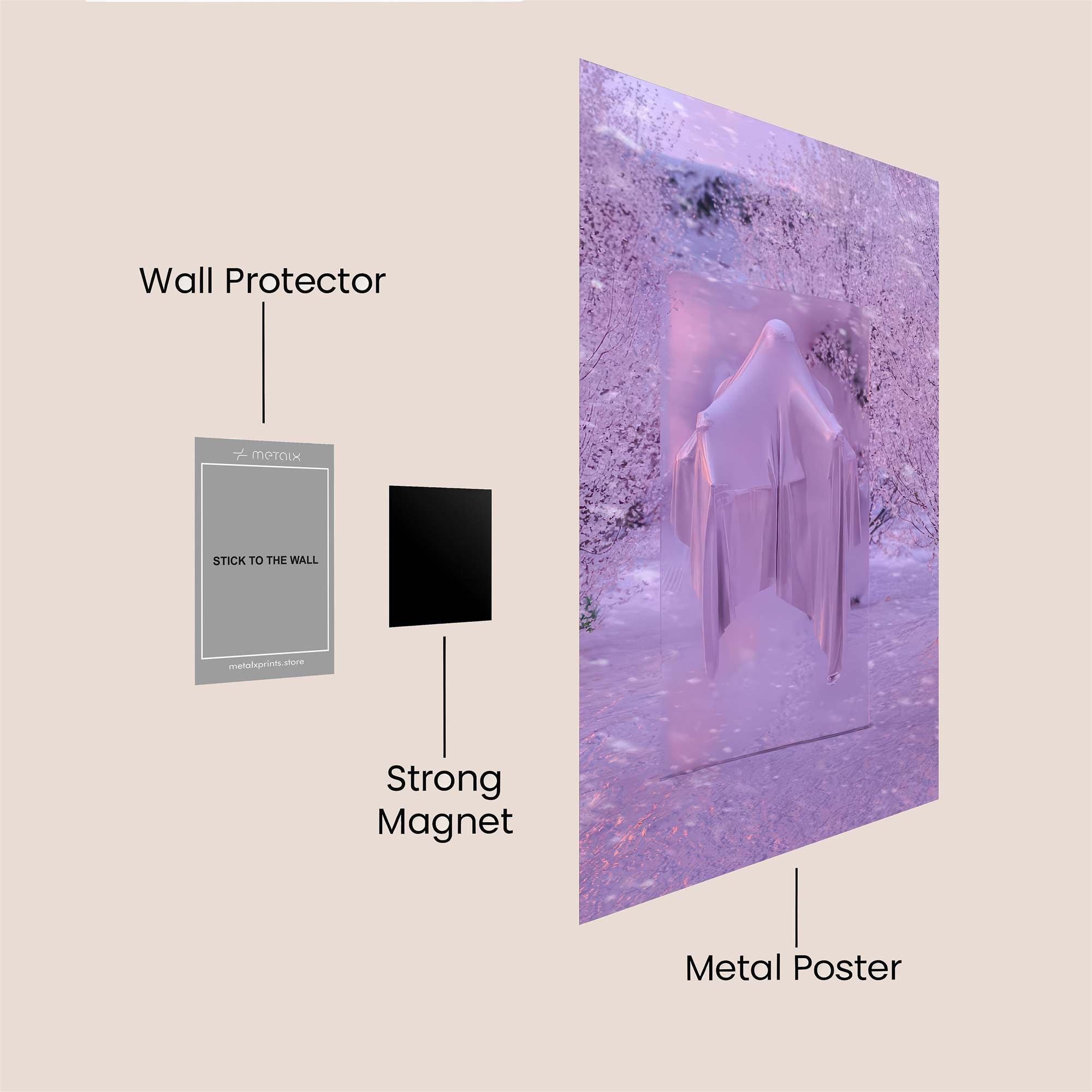 Ghostly Serenity Safe Wall Magnetic / M