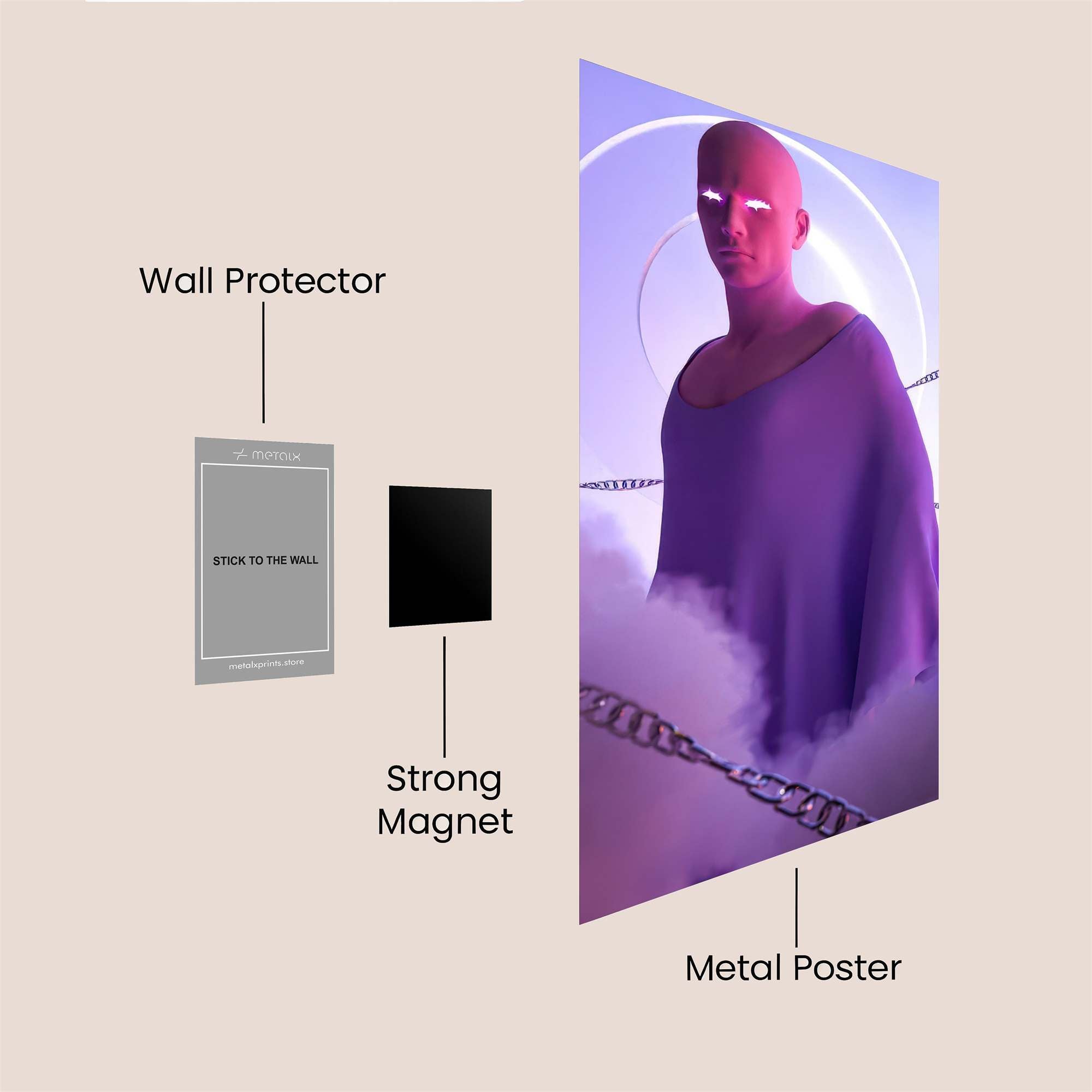 Mystic Aura Safe Wall Magnetic / M