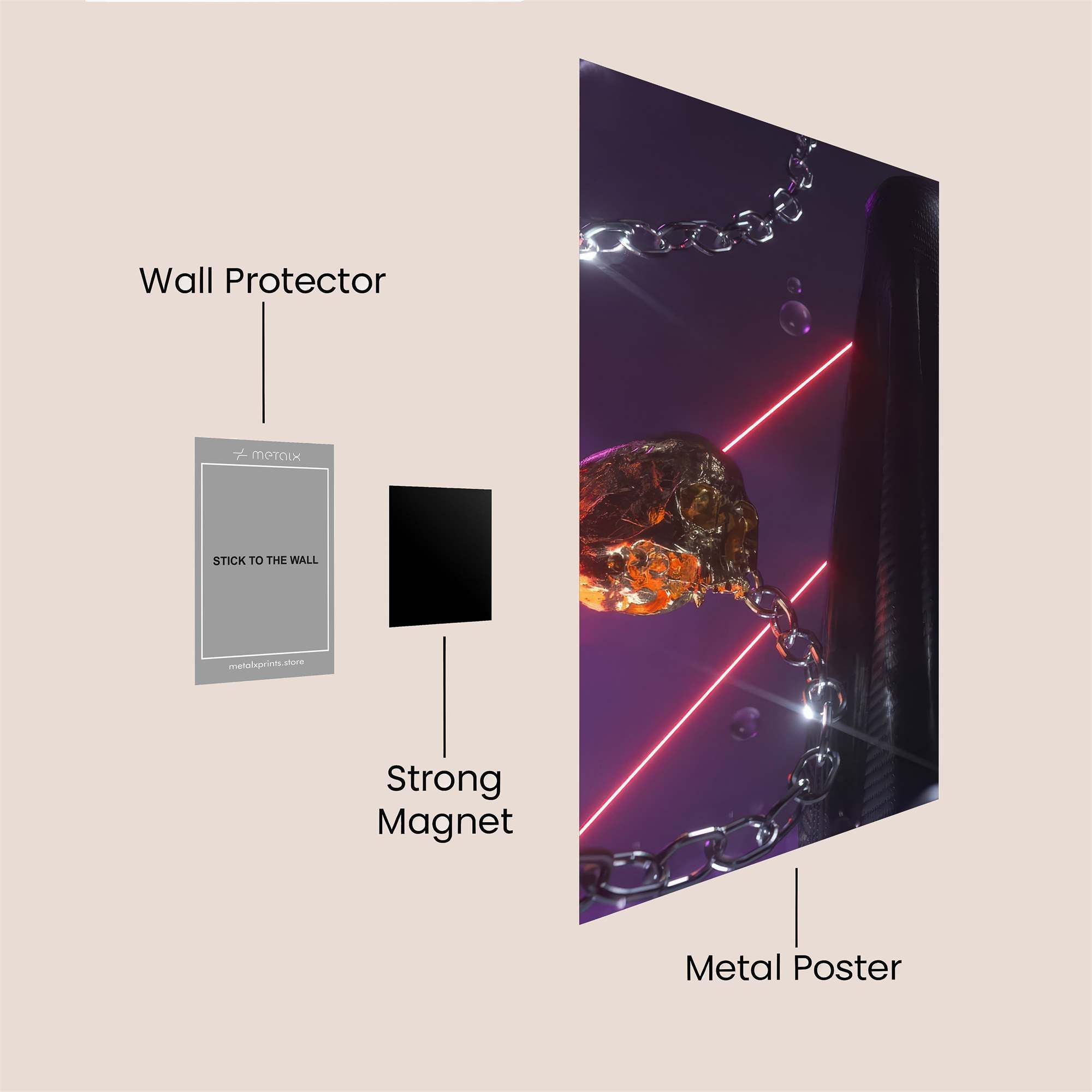 Skull Enigma Safe Wall Magnetic / M