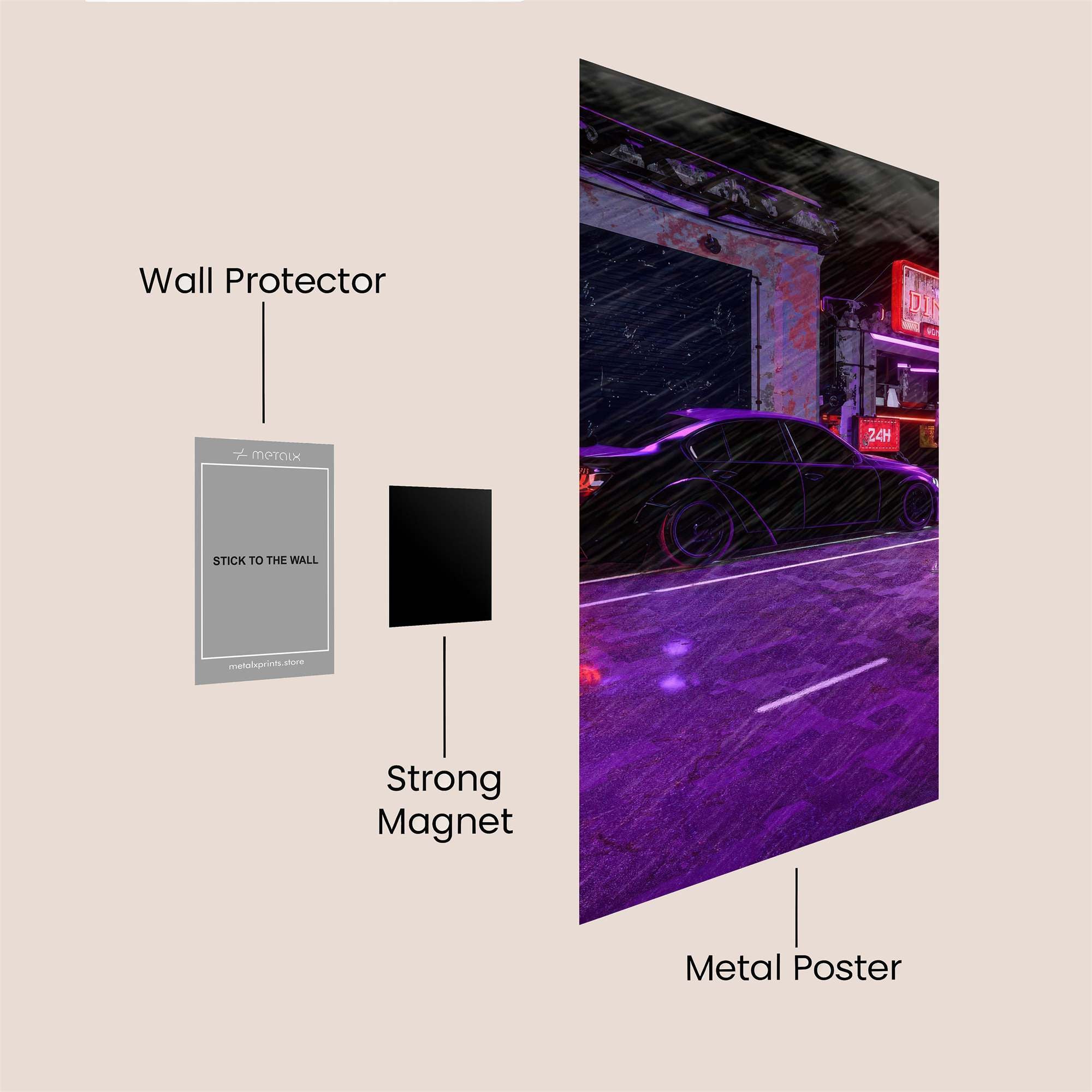 Neon Noir Safe Wall Magnetic / M