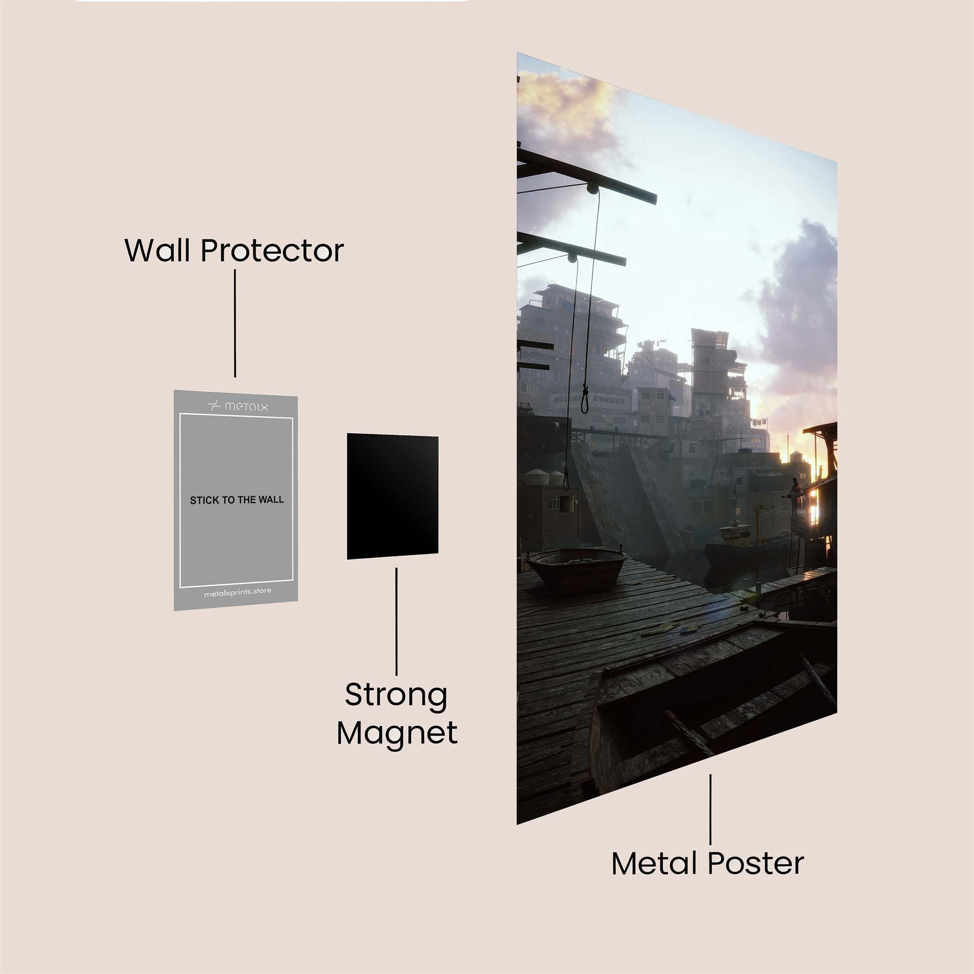Dystopian Dawn Safe Wall Magnetic / M