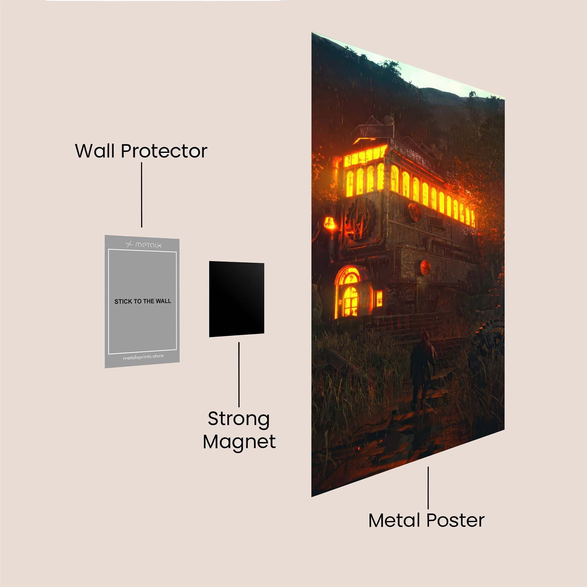 Mystery Ablaze Safe Wall Magnetic / M